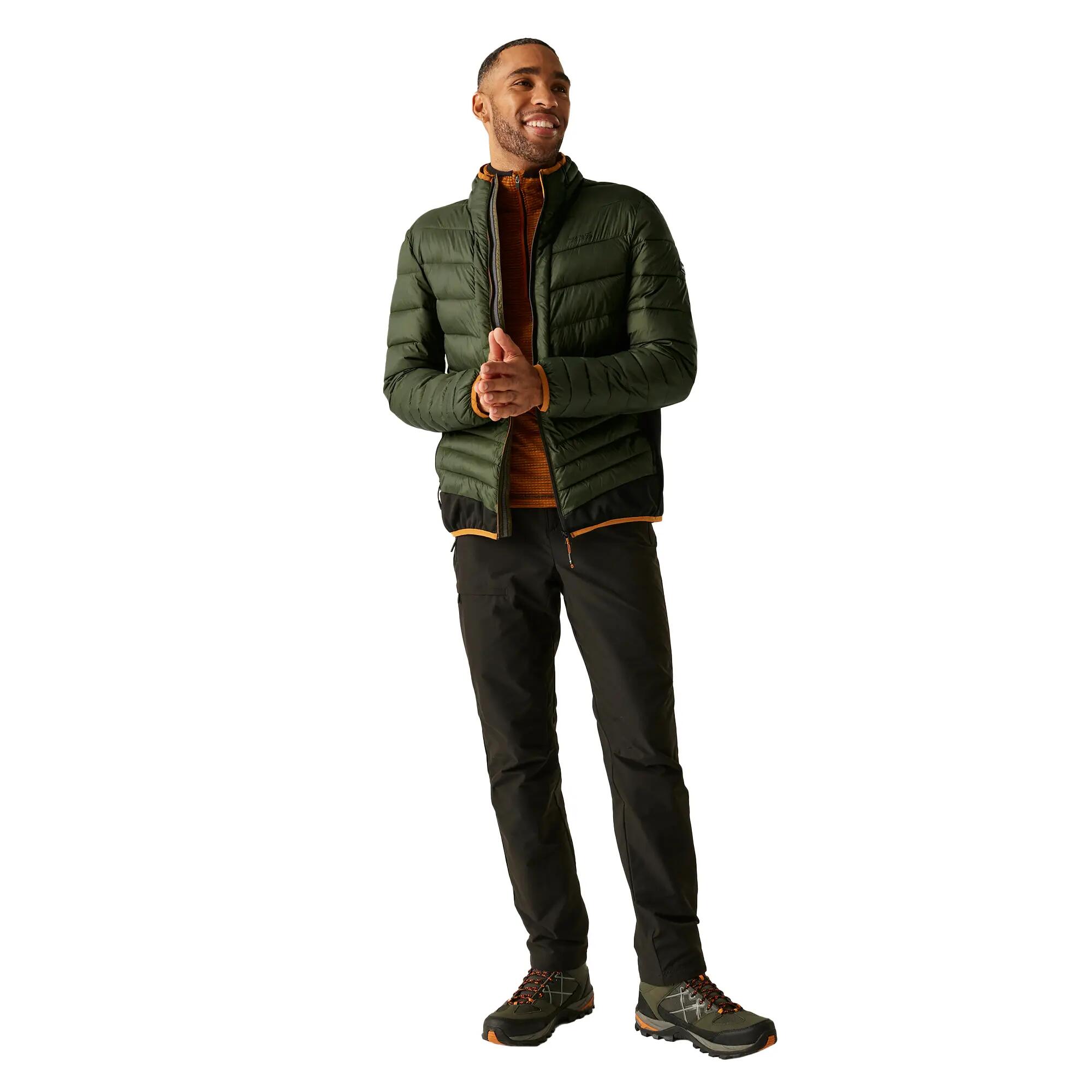 Veste Hybride Matelassée À Col Montant LEEDRE Homme (Vert Kaki Foncé / Noir) 6/6