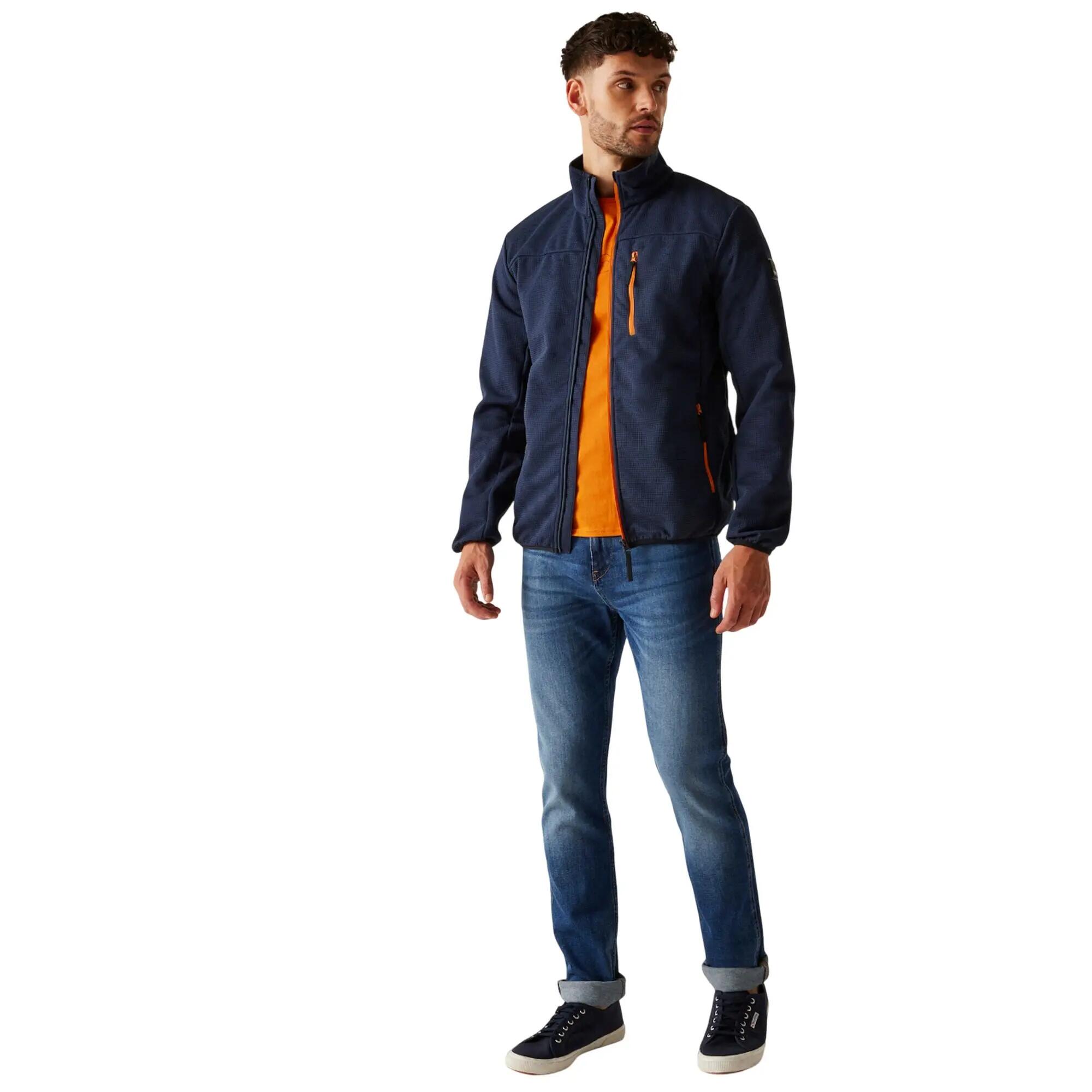 Mens Romain Waterproof Jacket (Navy/Fox) 7/7