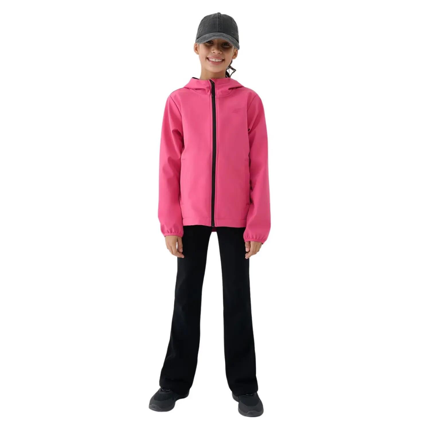 Chaqueta Softshell F305 de Resistente al Viento Niñas Rosa 5/5