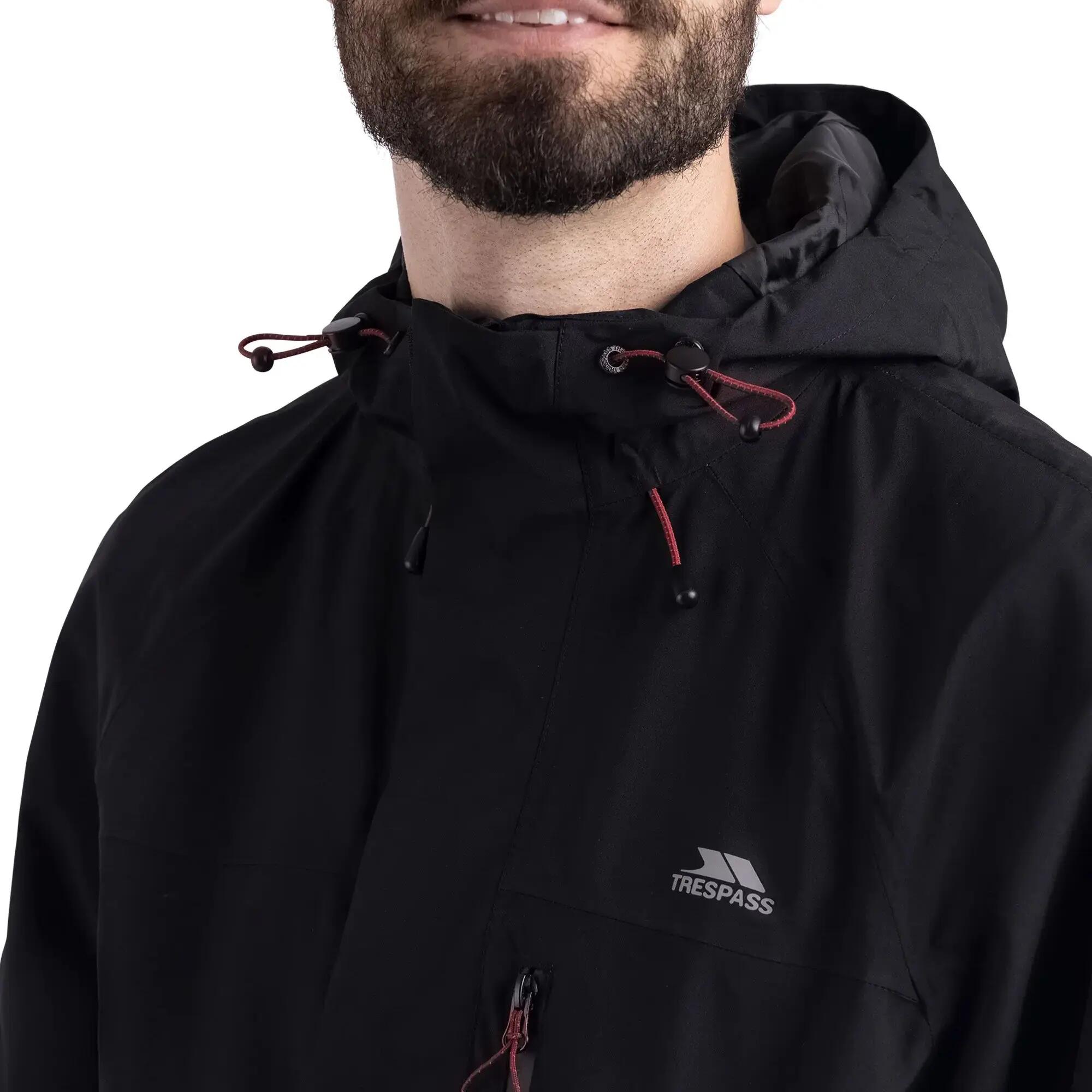 Giacca Impermeabile Uomo Trespass Carnish Nero 6/6