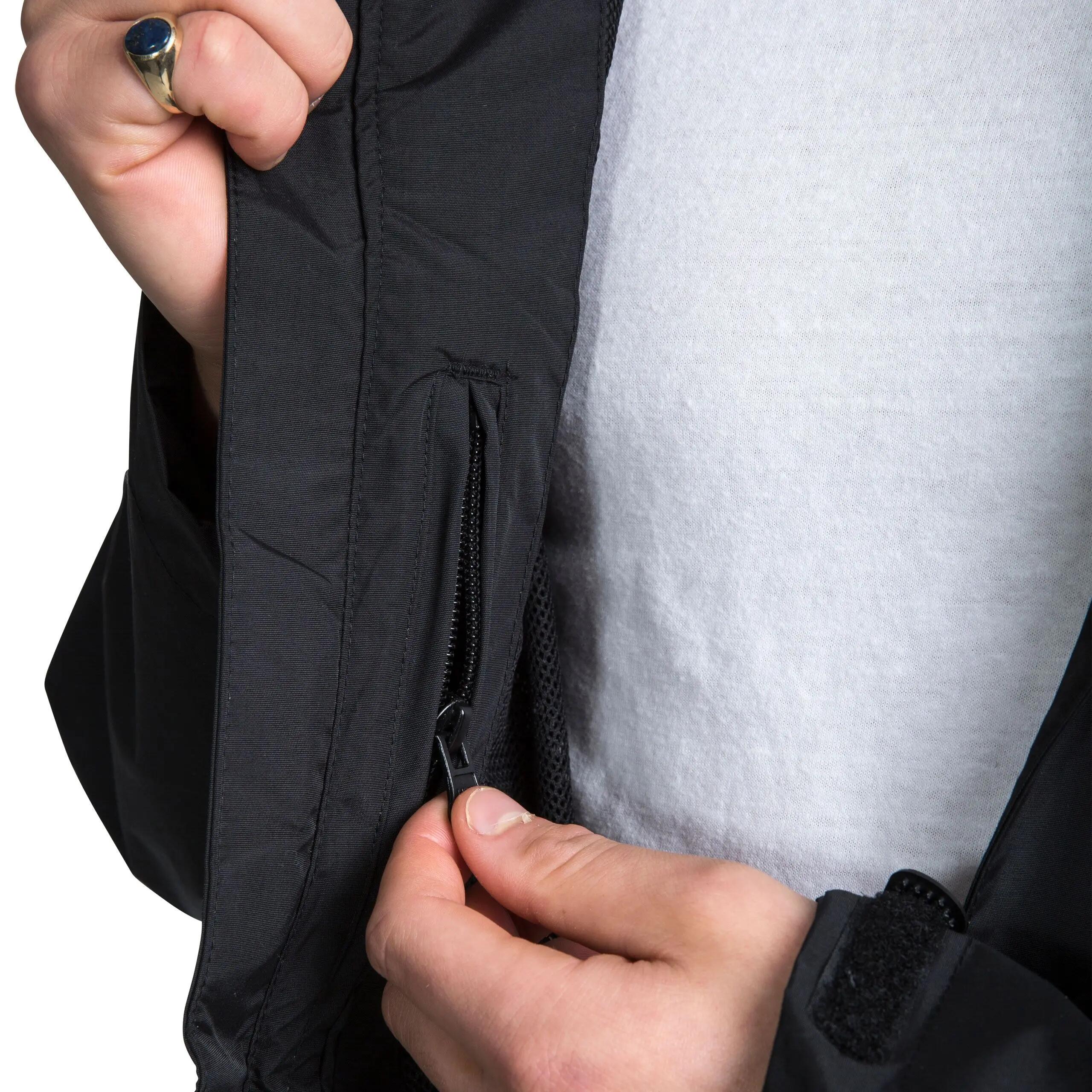 Giacca Impermeabile Con Cappuccio Uomo Trespass Corvo Nero 7/7