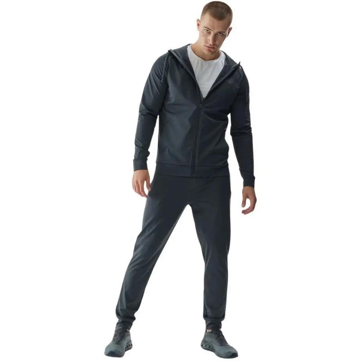WAW24TFSWM403 Felpa Con Cappuccio E Zip Intera Uomo 4F 4FWAW24TFSWM403 Nero 5/5