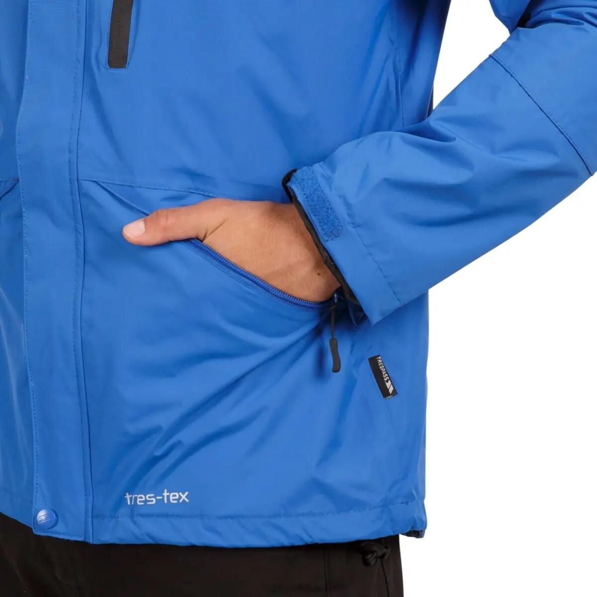 Giacca Impermeabile Con Cappuccio Uomo Trespass Corvo Blu 7/7