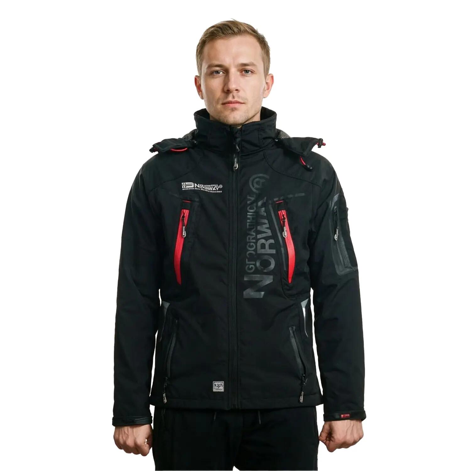 Veste Softshell TECHNO Homme (Noir / Rouge) 5/5