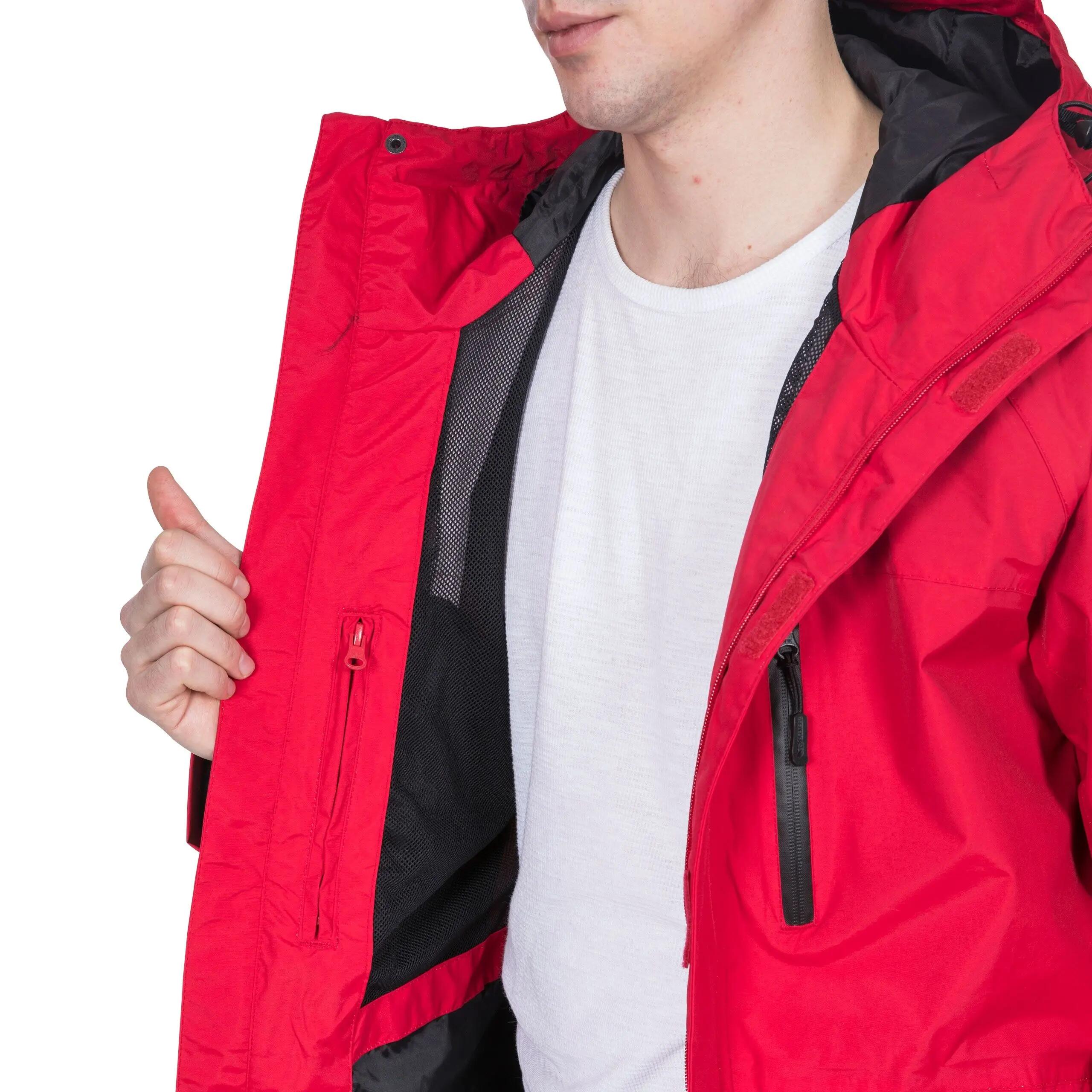 Heren Corvo Waterbestendige Jas met Capuchon (Rood) 7/7