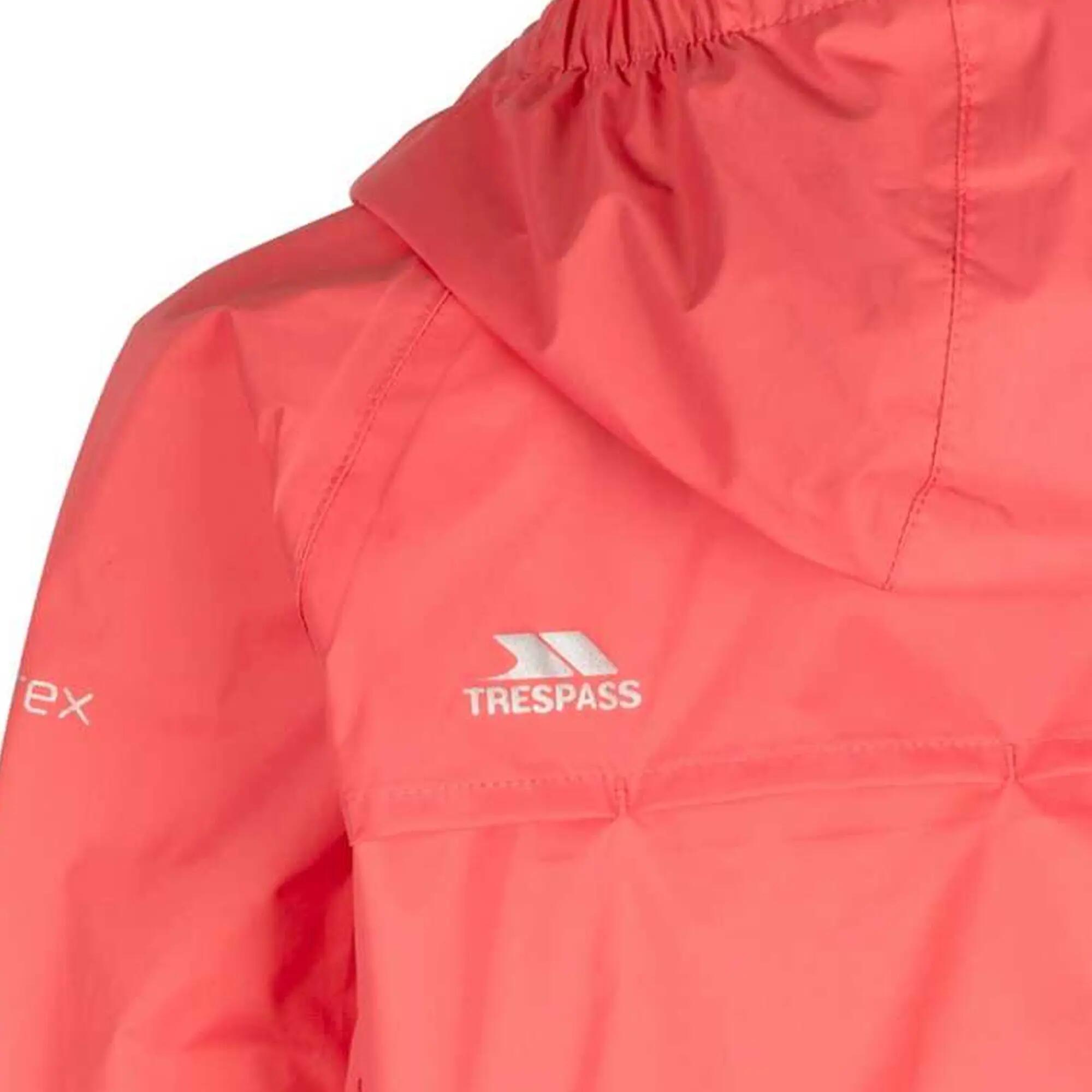 Veste Unie Imperméable QIKPAC Enfant (Rose Corail) 6/6