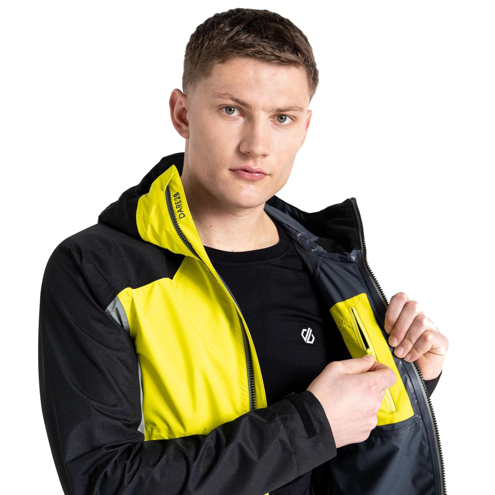 Veste Imperméable TOUCHPOINT Homme (Vert Kaki / Jaune Néon) 7/7