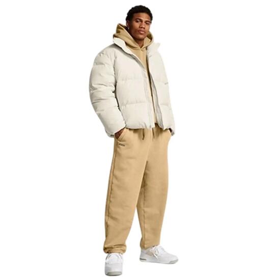 Unisex sportieve pufferjas voor volwassenen van zware stof (Wit)