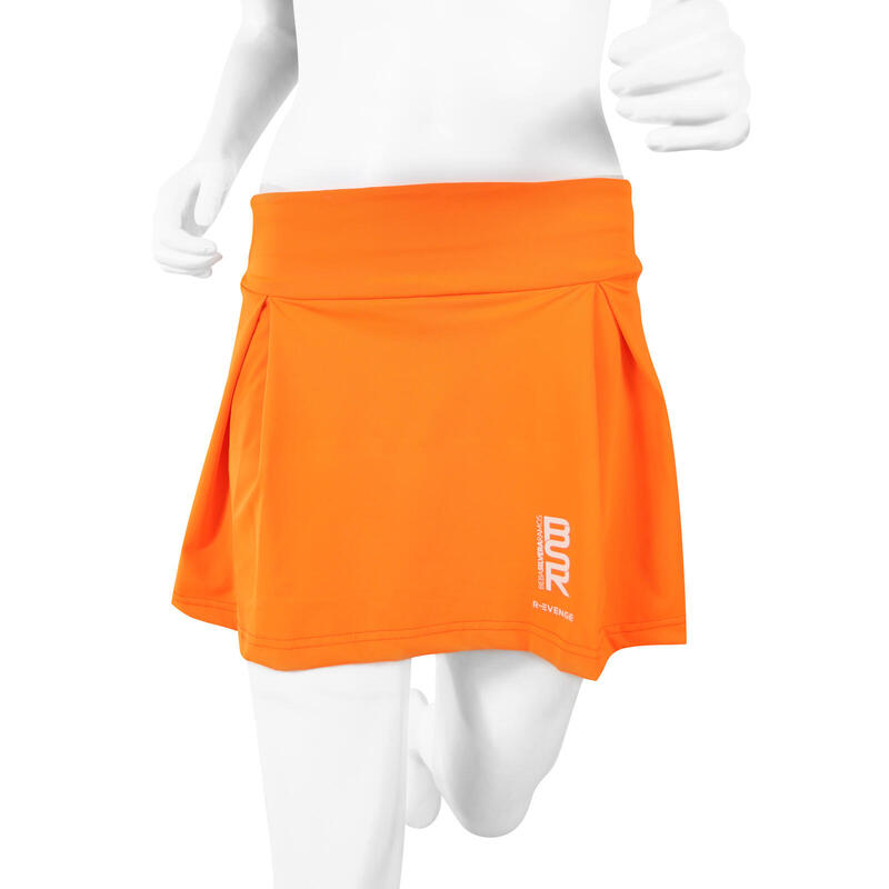 falda de mujer de danza fitness tennis naranja