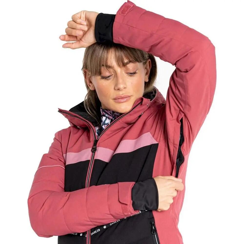 Blouson De Ski CONVEYED Femme (Terracotta / Noir) 6/6