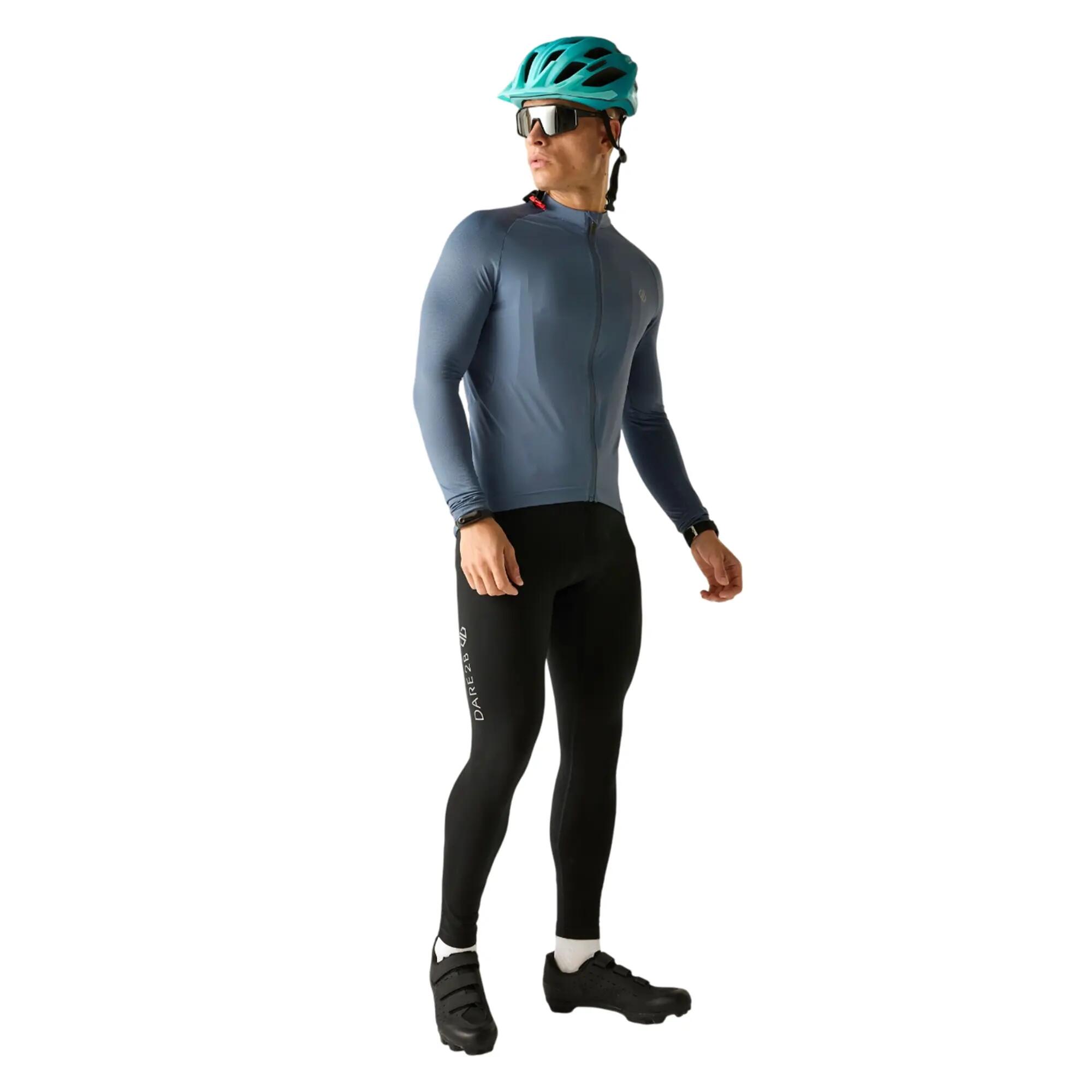 Maillot De Cyclisme Manches Longues LIGHTNING Homme (Bleu Gris) 6/6