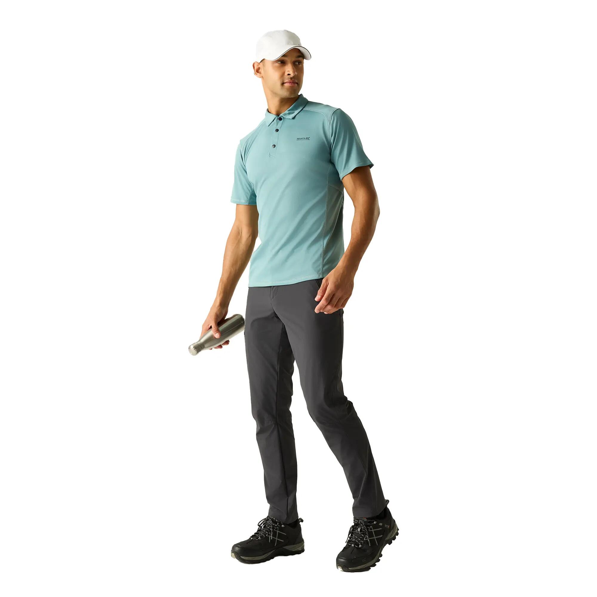 Polo Manches Courtes Motif/style Logo VIRDA Homme (Turquoise) 6/6