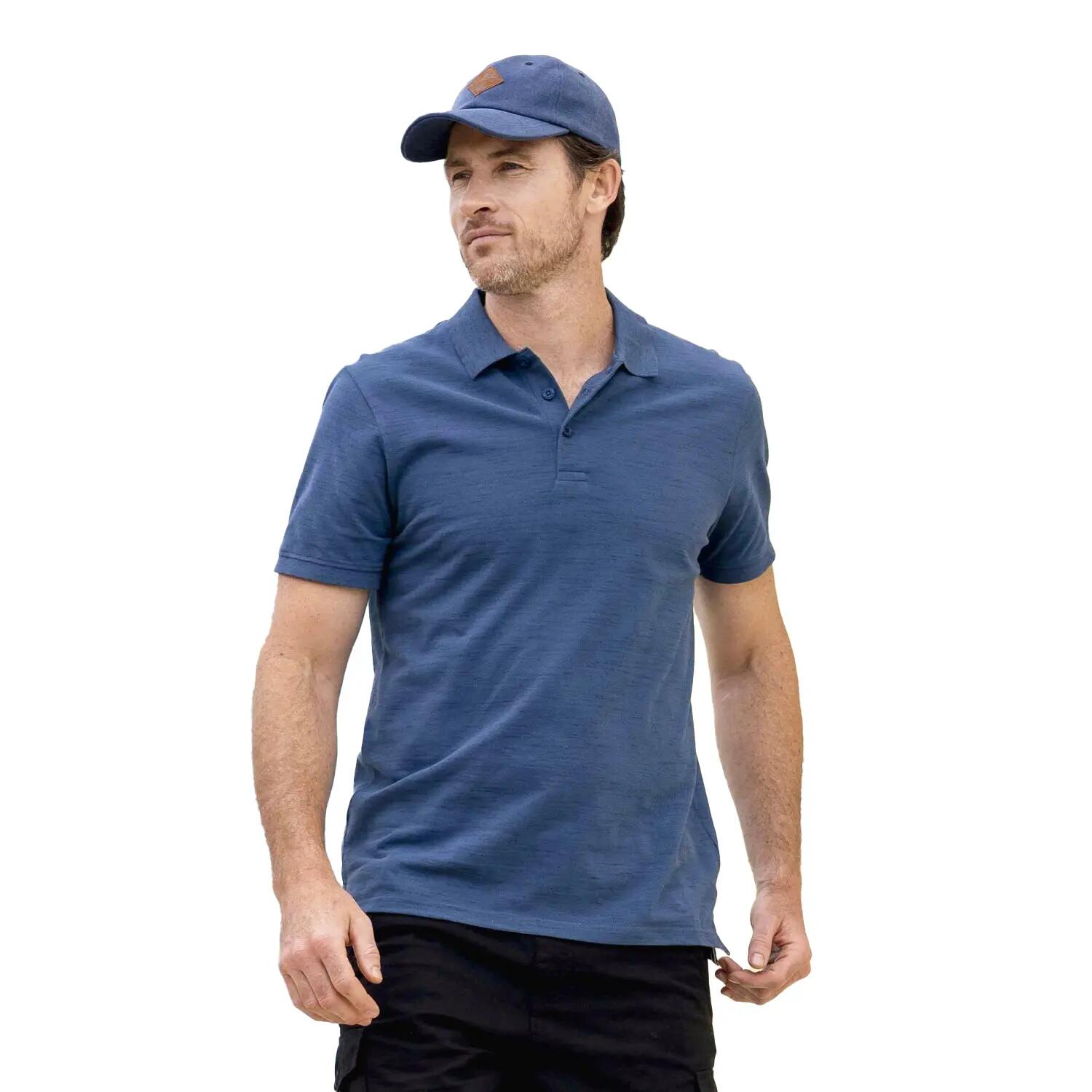 Maglietta Polo Struttura Uomo Mountain Warehouse Dawnay Blu 5/5