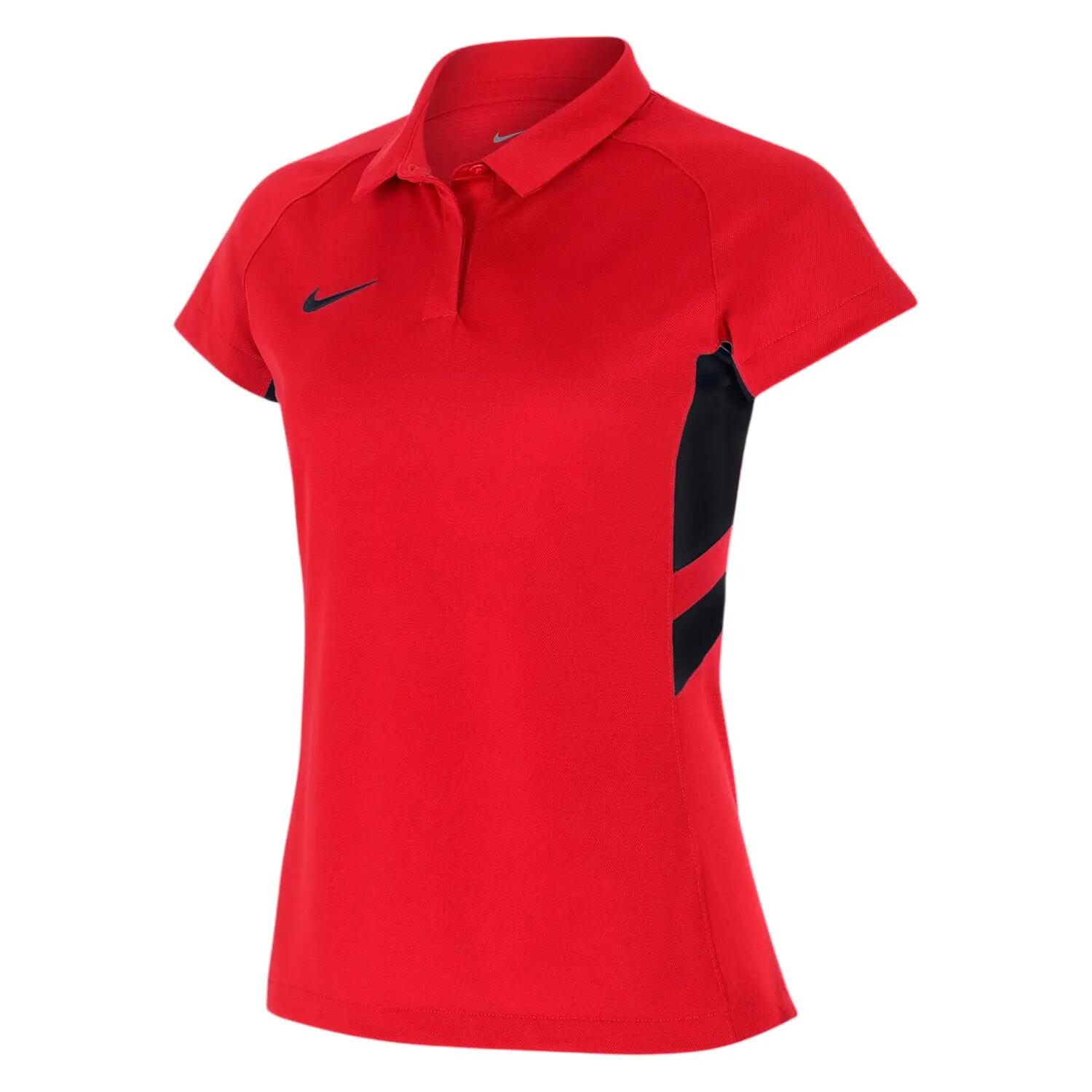 Womens/Ladies Contrast Panel Raglan Polo Shirt (Uni Red/Black) 3/3