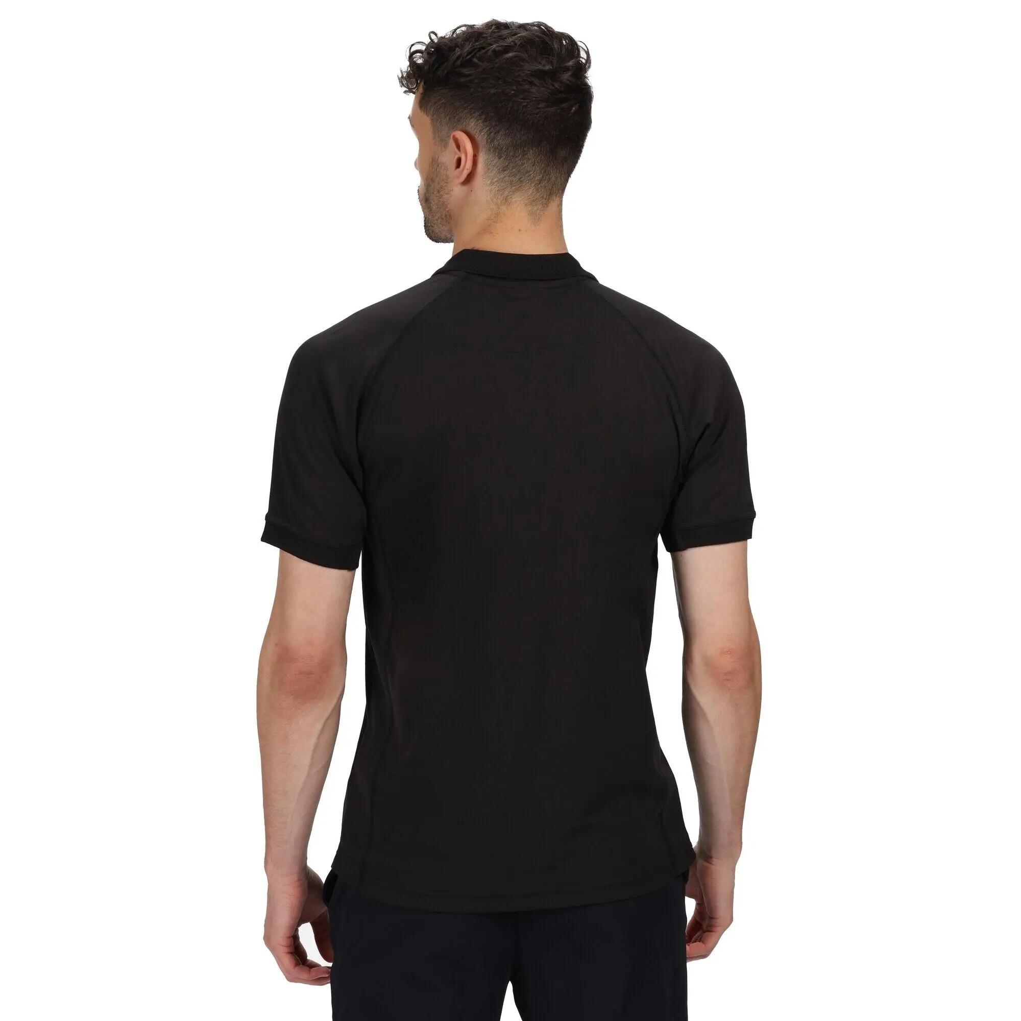 Professioneel Heren Coolweave Poloshirt met korte mouwen (Zwart) 6/6