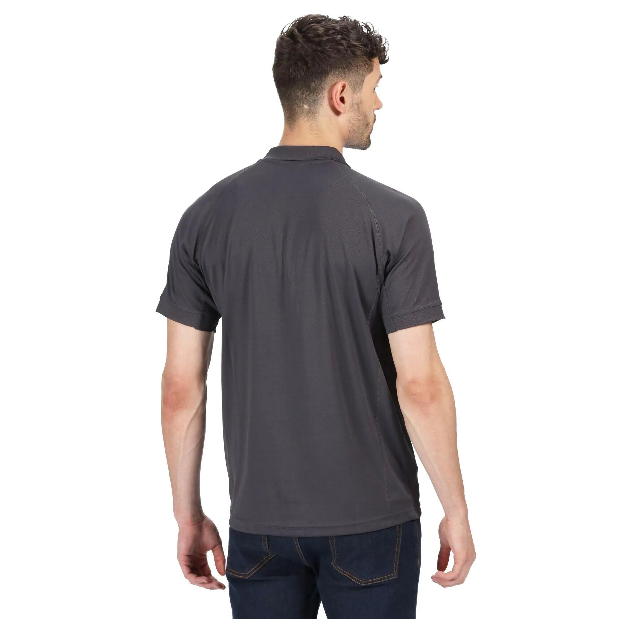Polo Absorção da Humidade Manga Curta Coolweave Homem (Ferro) 6/6
