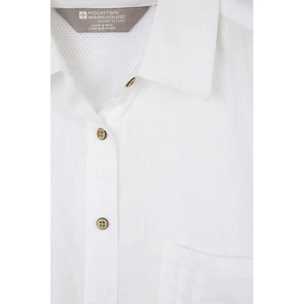 Camicia Maniche Corte Donna Mountain Warehouse Coconut Bianco 5/5