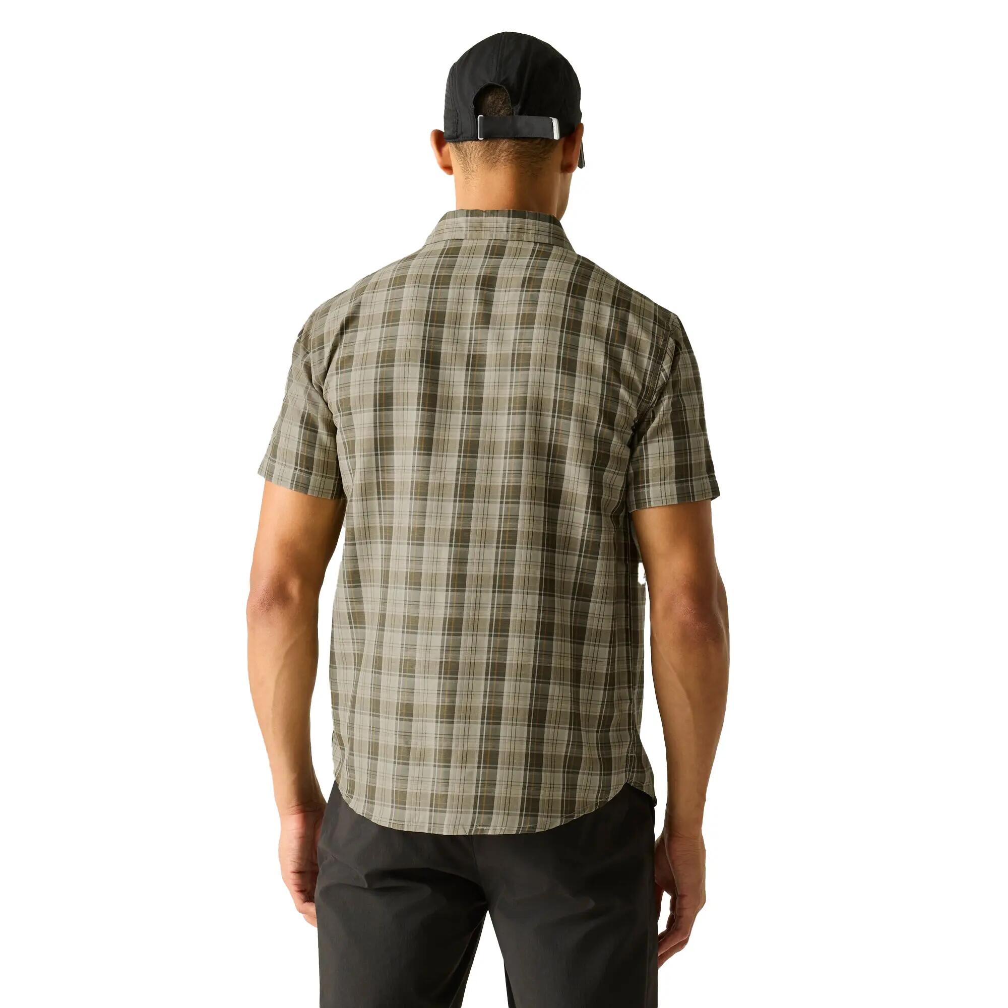 Chemise Manches Courtes Motif/style À Carreaux MINDANO Homme (Vert Pâle À 6/6