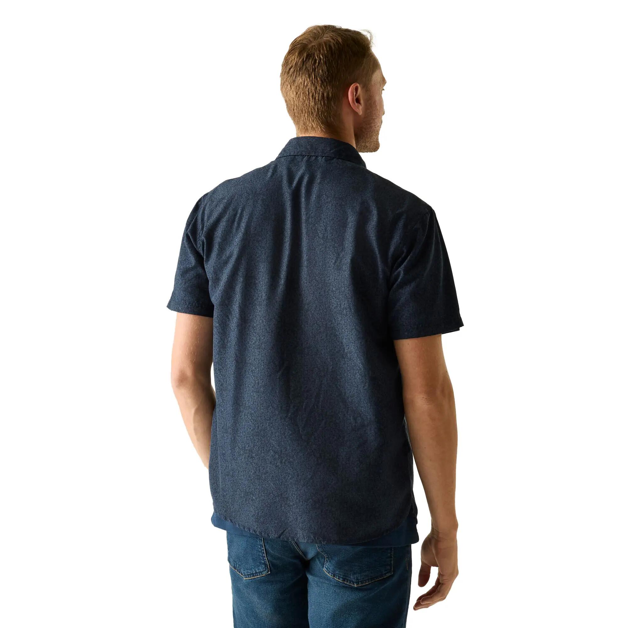Camisa Mindano Diseño Texturizada para Hombre Cielo Nocturno 6/6