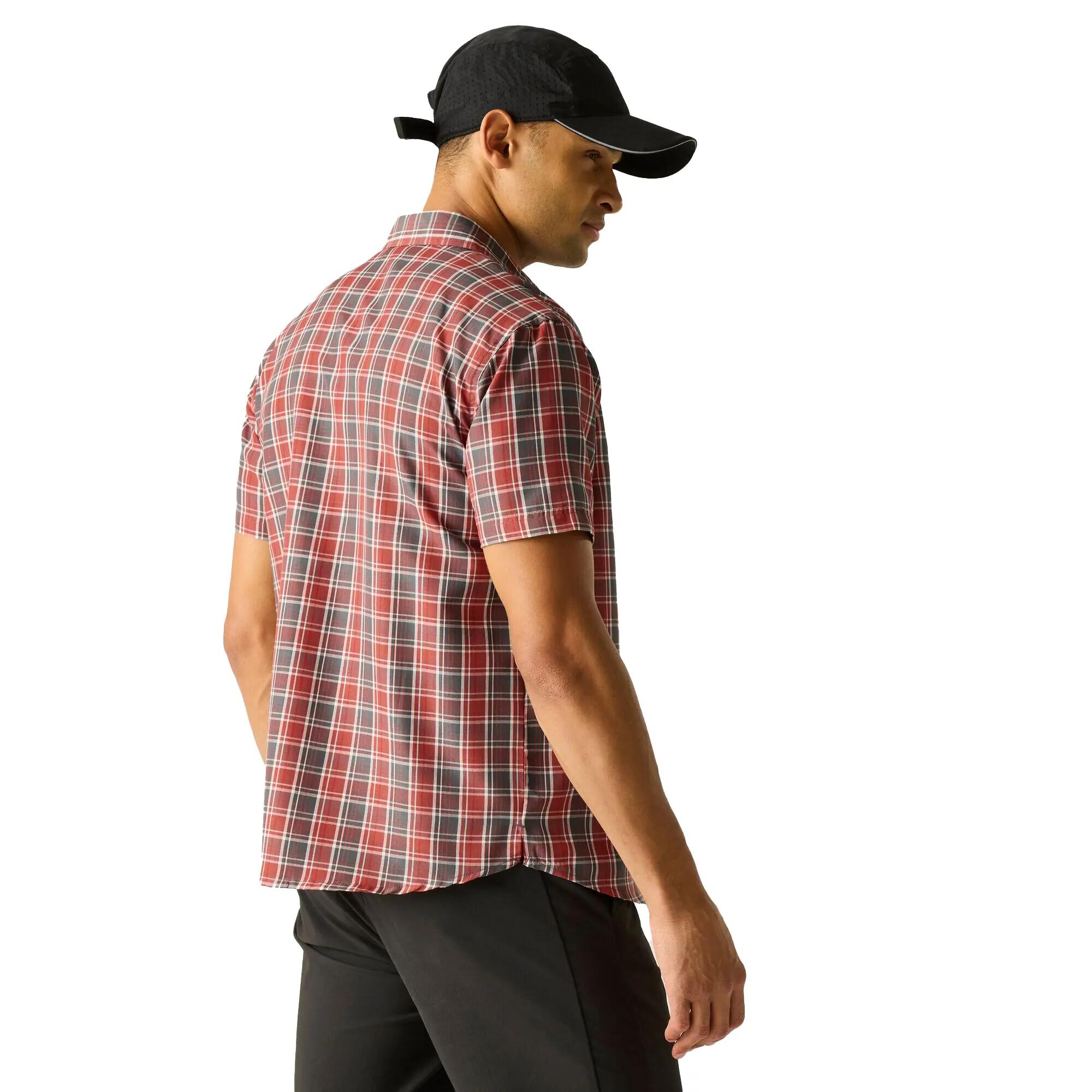 Mens Mindano Multi Check ShortSleeved Shirt (Dark Storm) 6/6