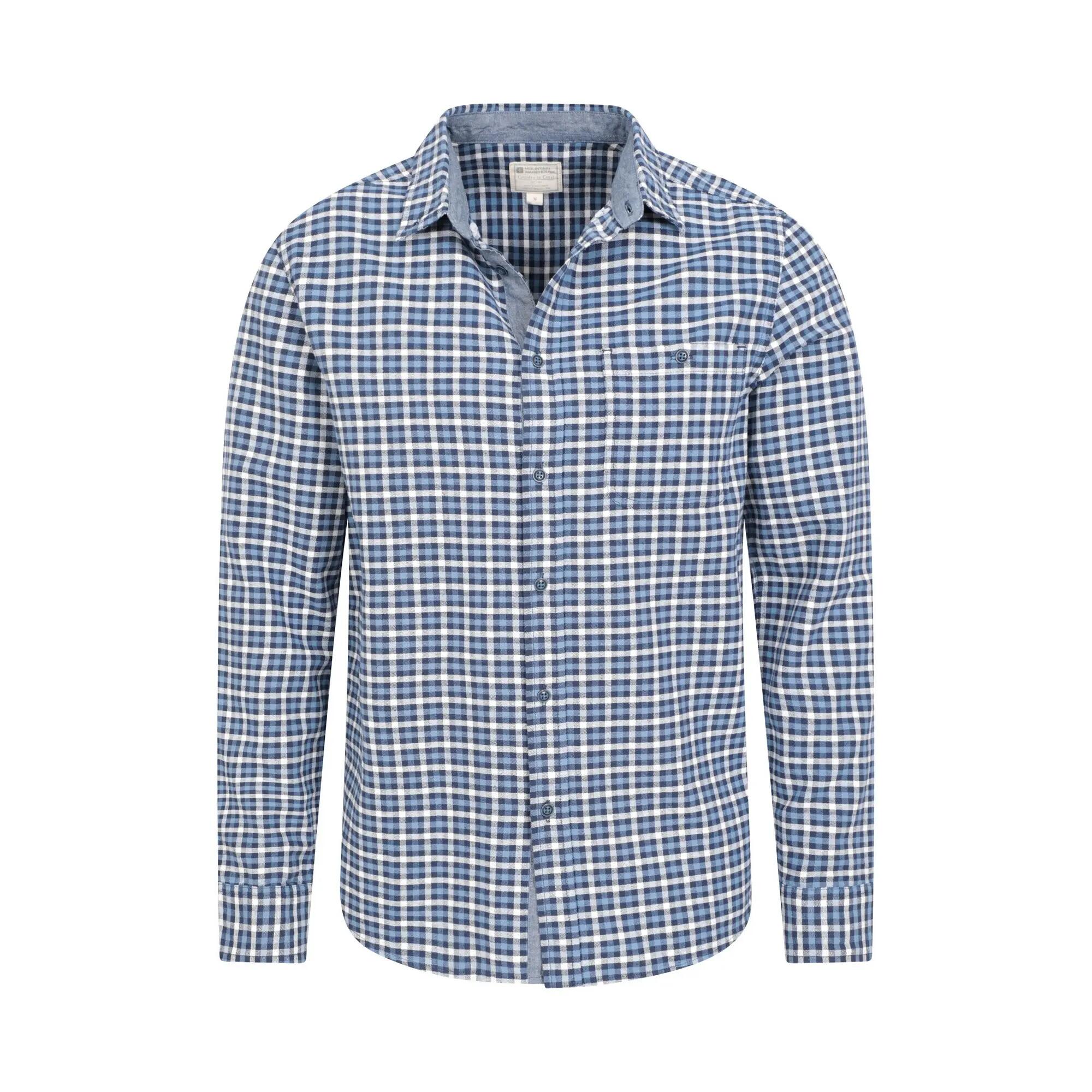 Camicia A Quadri Uomo Mountain Warehouse Driftwood Blu Navy 6/6