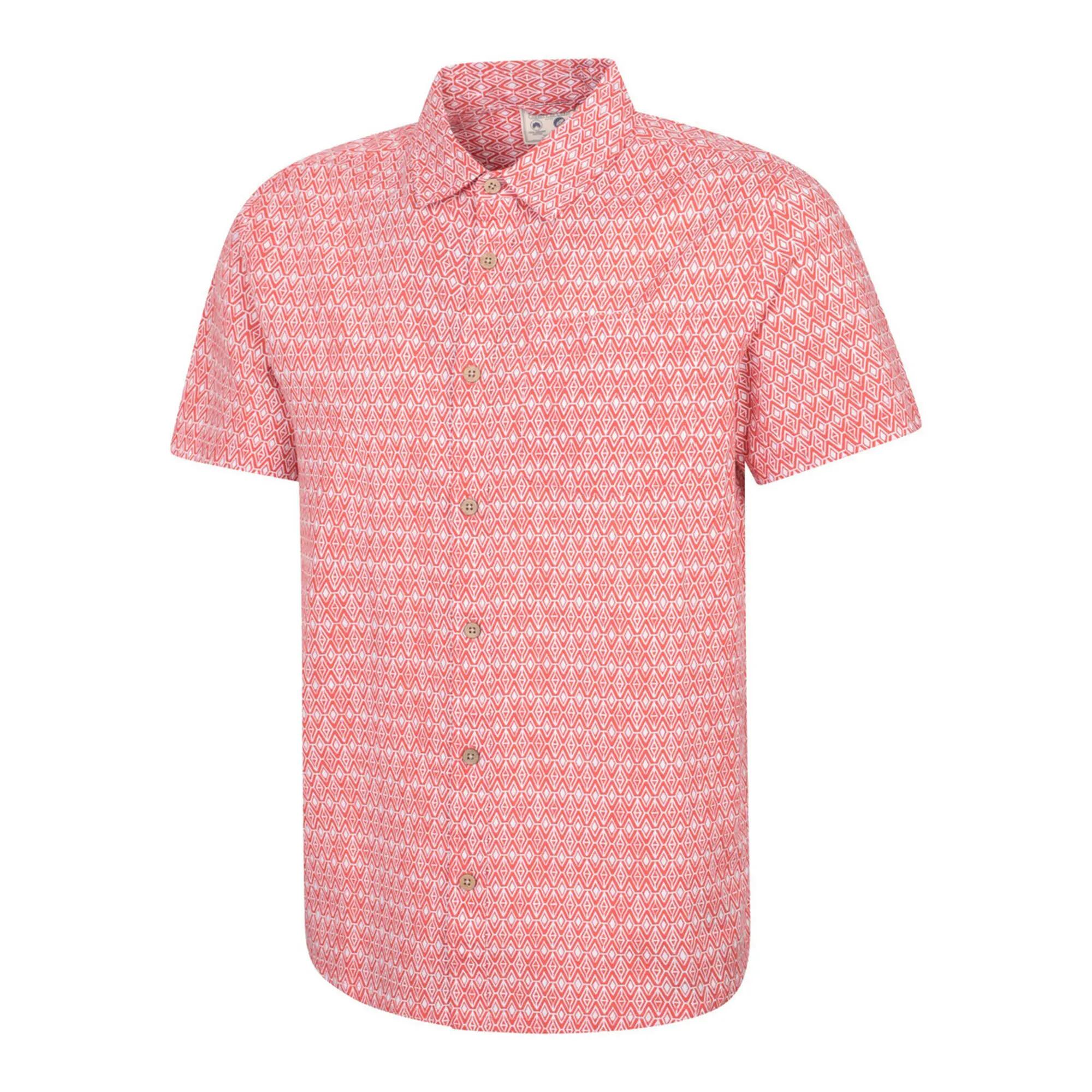 Camicia Illustrazione Uomo Mountain Warehouse Preston Rosso Corallo Ardente 3/4