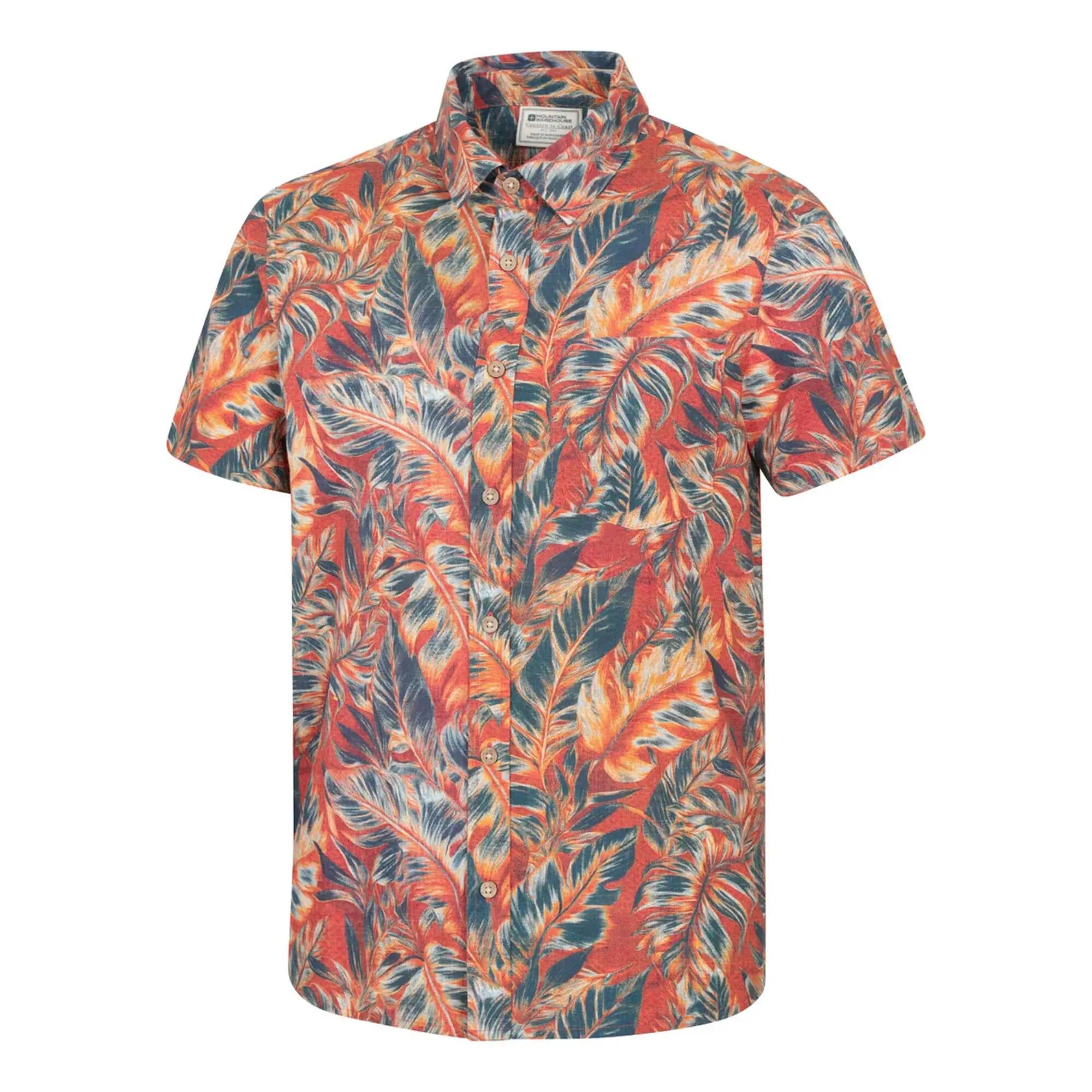 Chemise Ample Manches Courtes Motif/style Feuilles Tropicales TROPICAL Homme 3/3