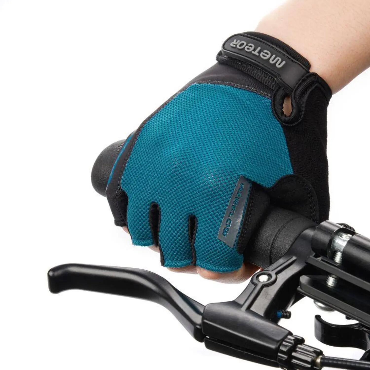 Guantes de Ciclismo MX52 para Adultos Unisex Negro, Azul 5/5