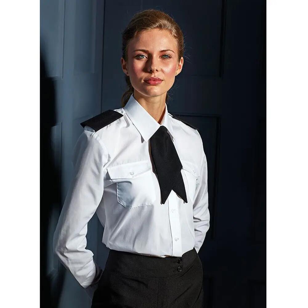 Camicia Stile Pilota Manica Lunga Donna Premier Bianco 6/7