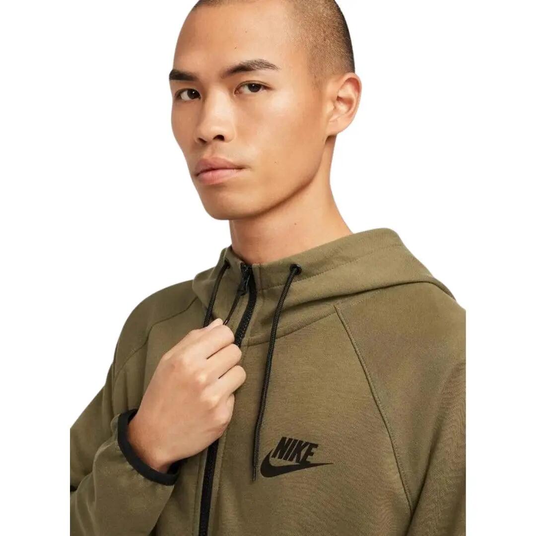 Mens Plain Full Zip Hoodie (Khaki Green) | Decathlon