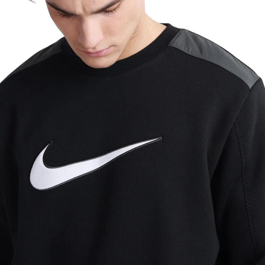 Felpa Swoosh Girocollo Uomo Nike Nero 6/7