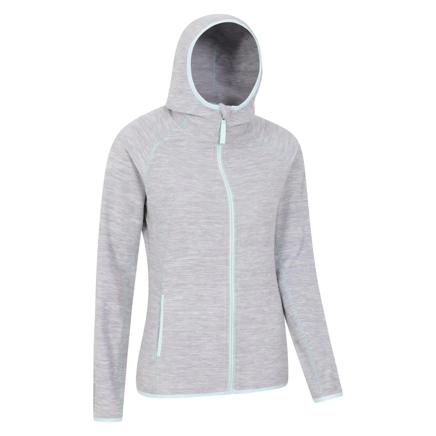 Felpa Con Cappuccio E Zip Intera Donna Mountain Warehouse Lleyn II Grigio 5/5