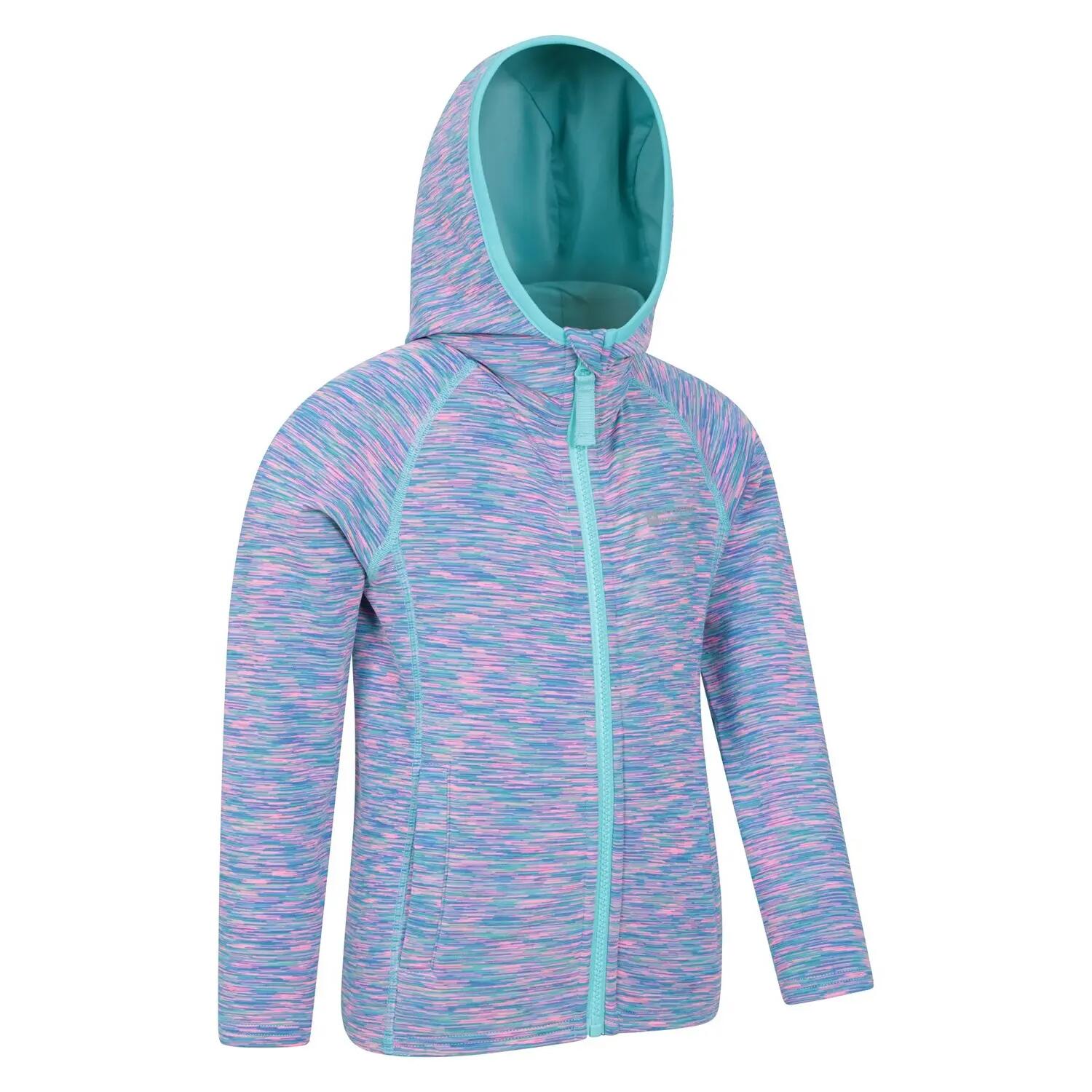 Childrens/Kids Kayleigh II Stripe Full Zip Hoodie (Blue) 5/5