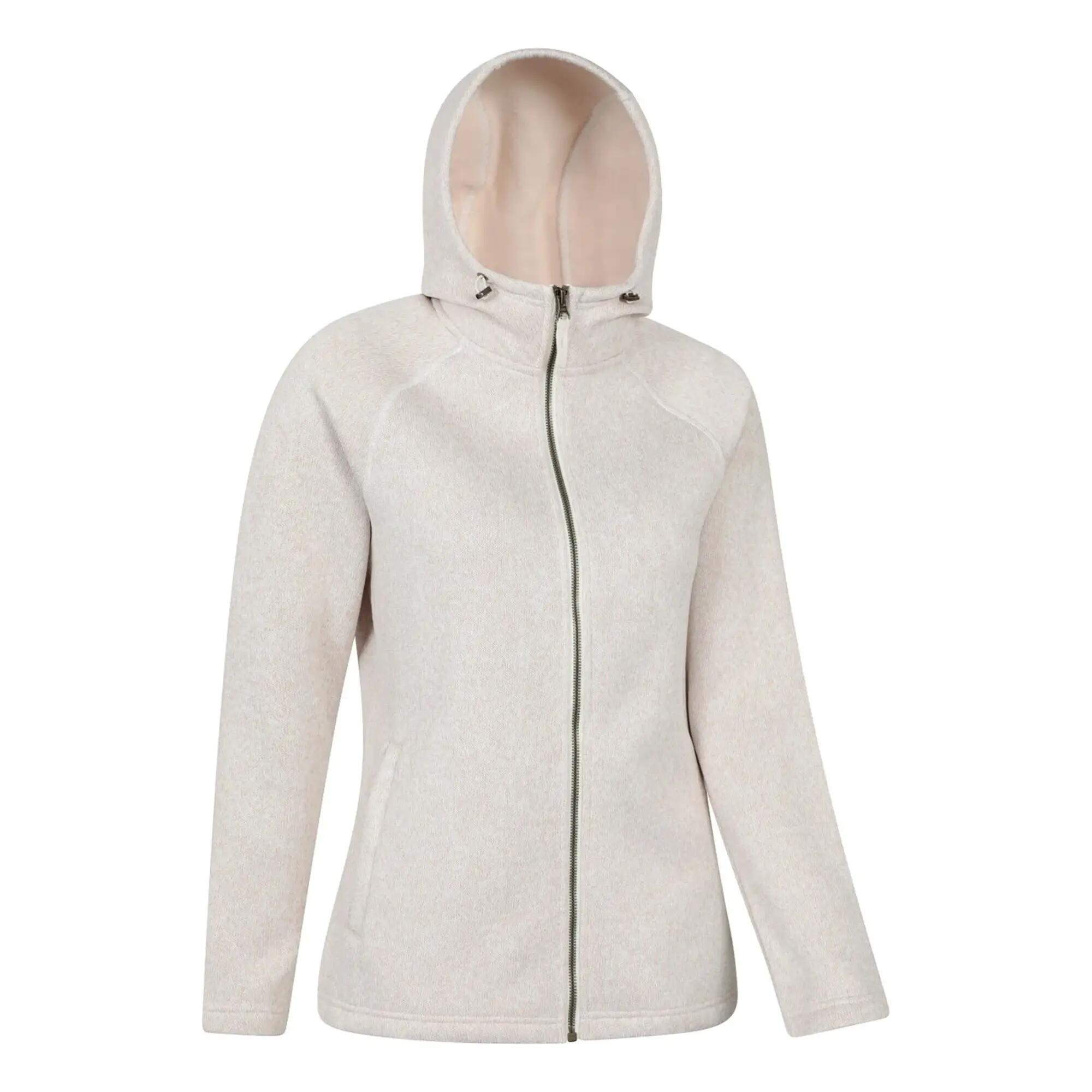 Womens/Ladies Nevis Full Zip Hoodie (Beige) 4/4