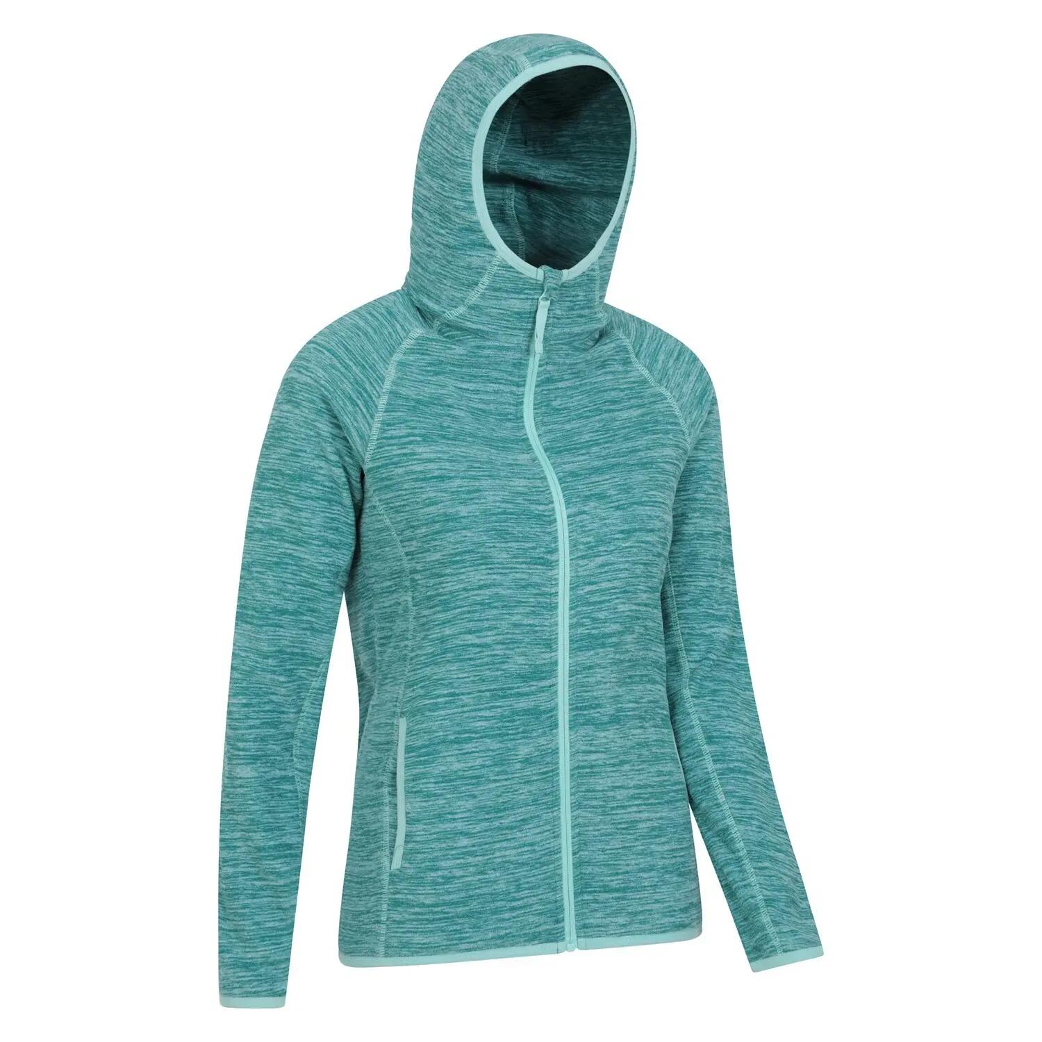 Felpa Con Cappuccio E Zip Intera Donna Mountain Warehouse Lleyn II Foglia Di Tè 5/5