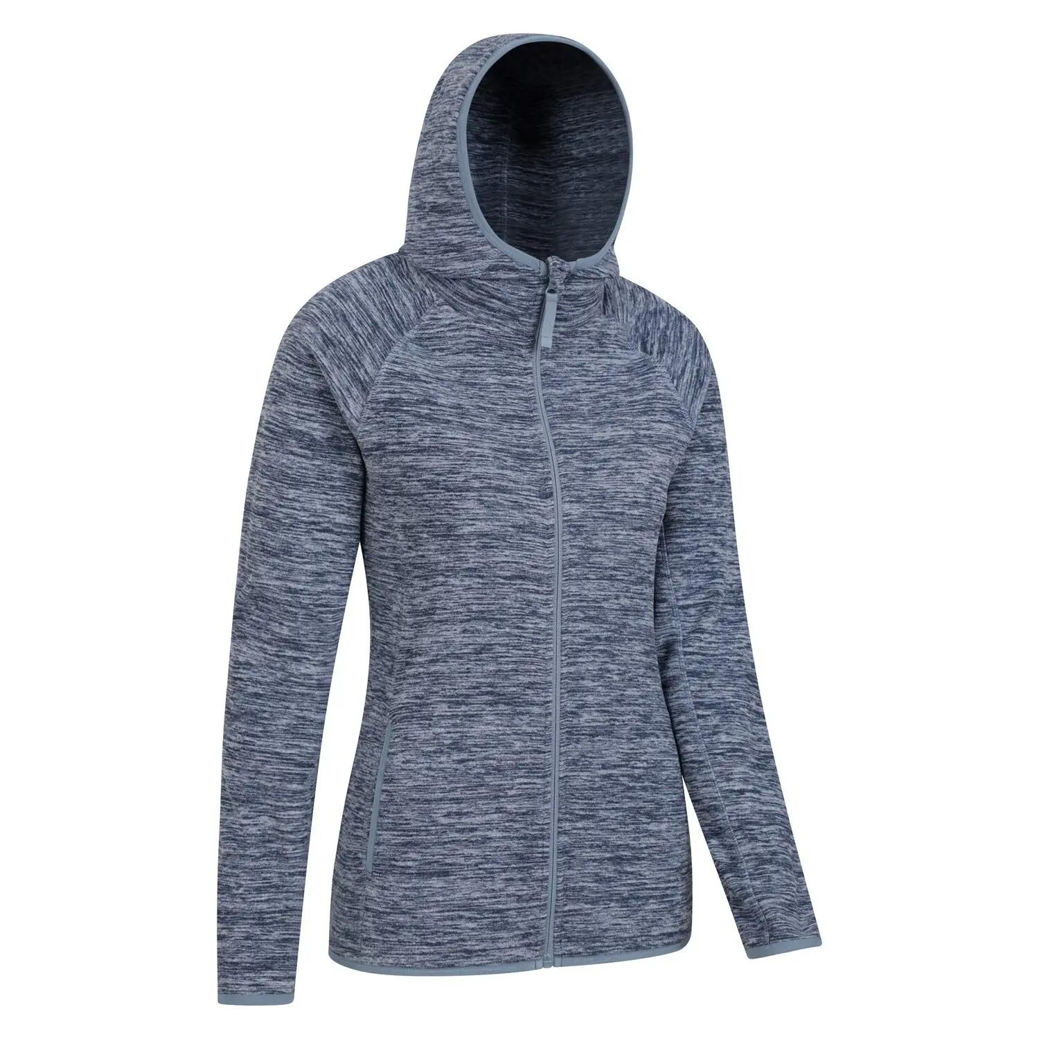 Womens/Ladies Lleyn II Melange Full Zip Hoodie (Dark Blue) 5/5