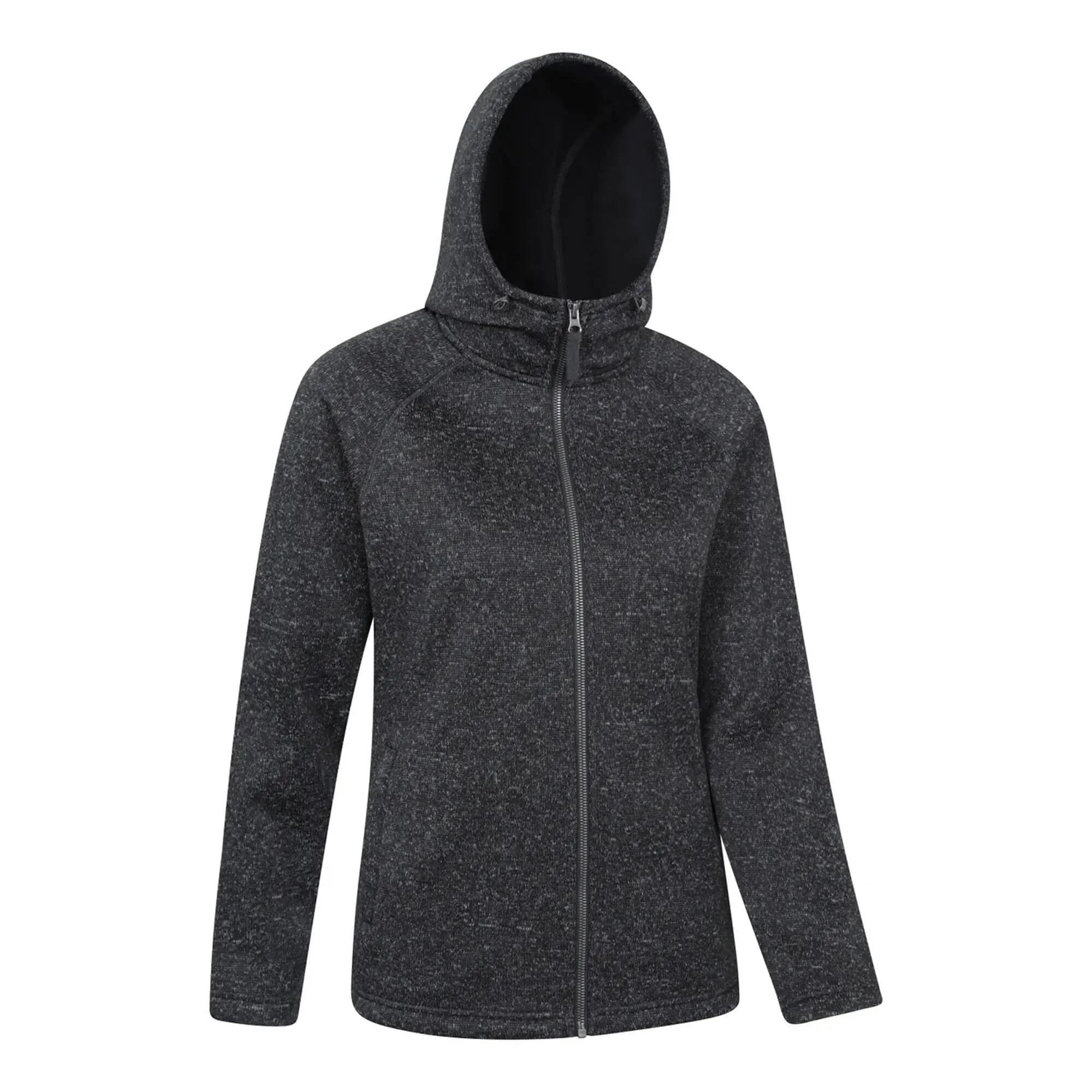 Felpa Con Cappuccio E Zip Intera Donna Mountain Warehouse Nevis Grigio Scuro 4/4