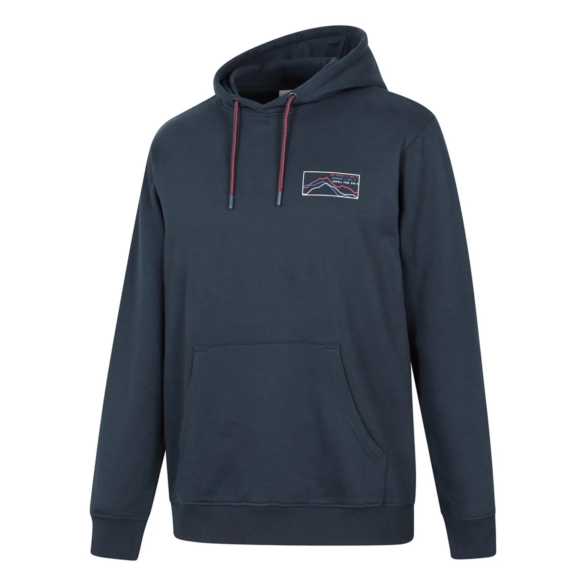 "3 Peaks" Kapuzenpullover für Herren Dunkelblau 3/4