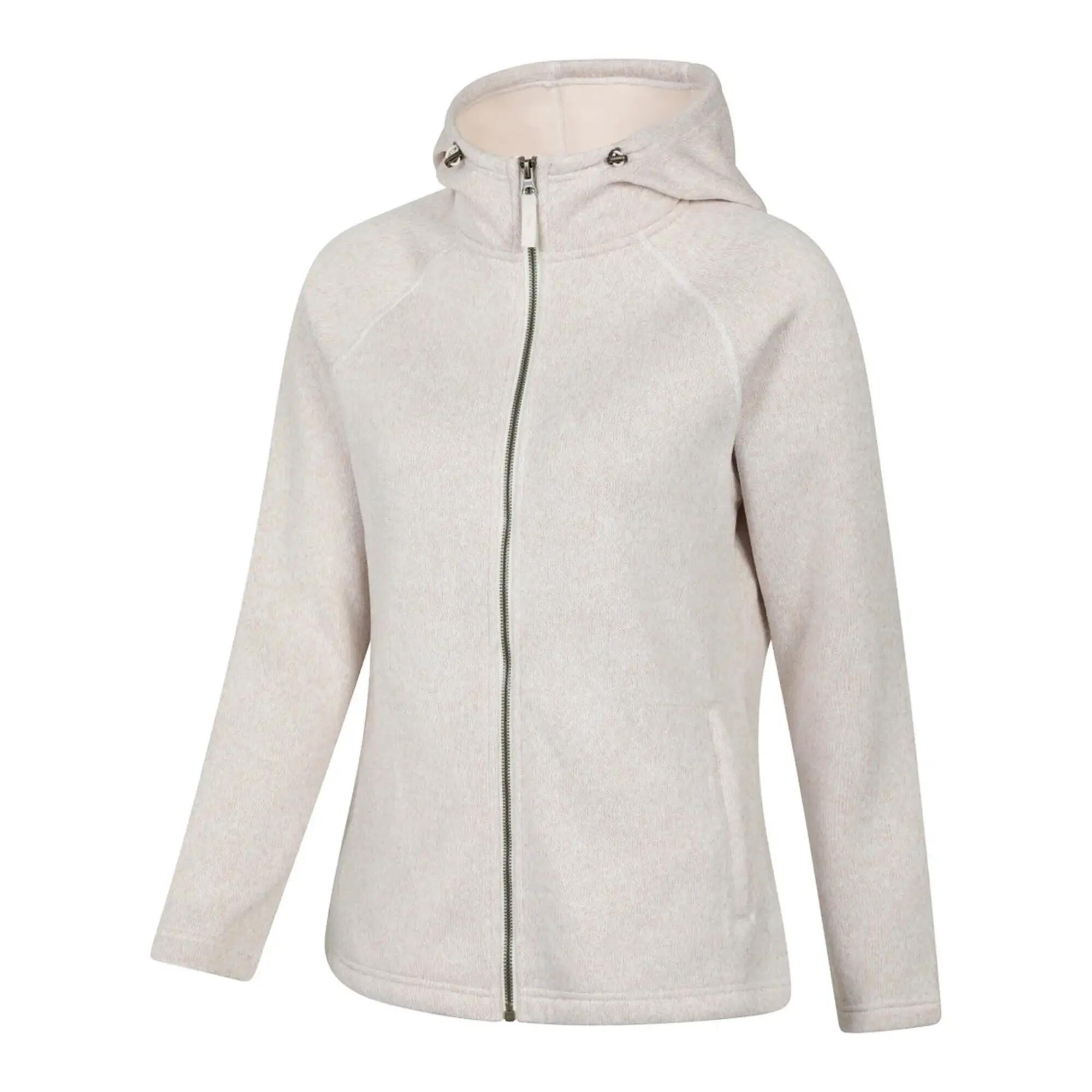 Womens/Ladies Nevis Full Zip Hoodie (Beige) 3/4