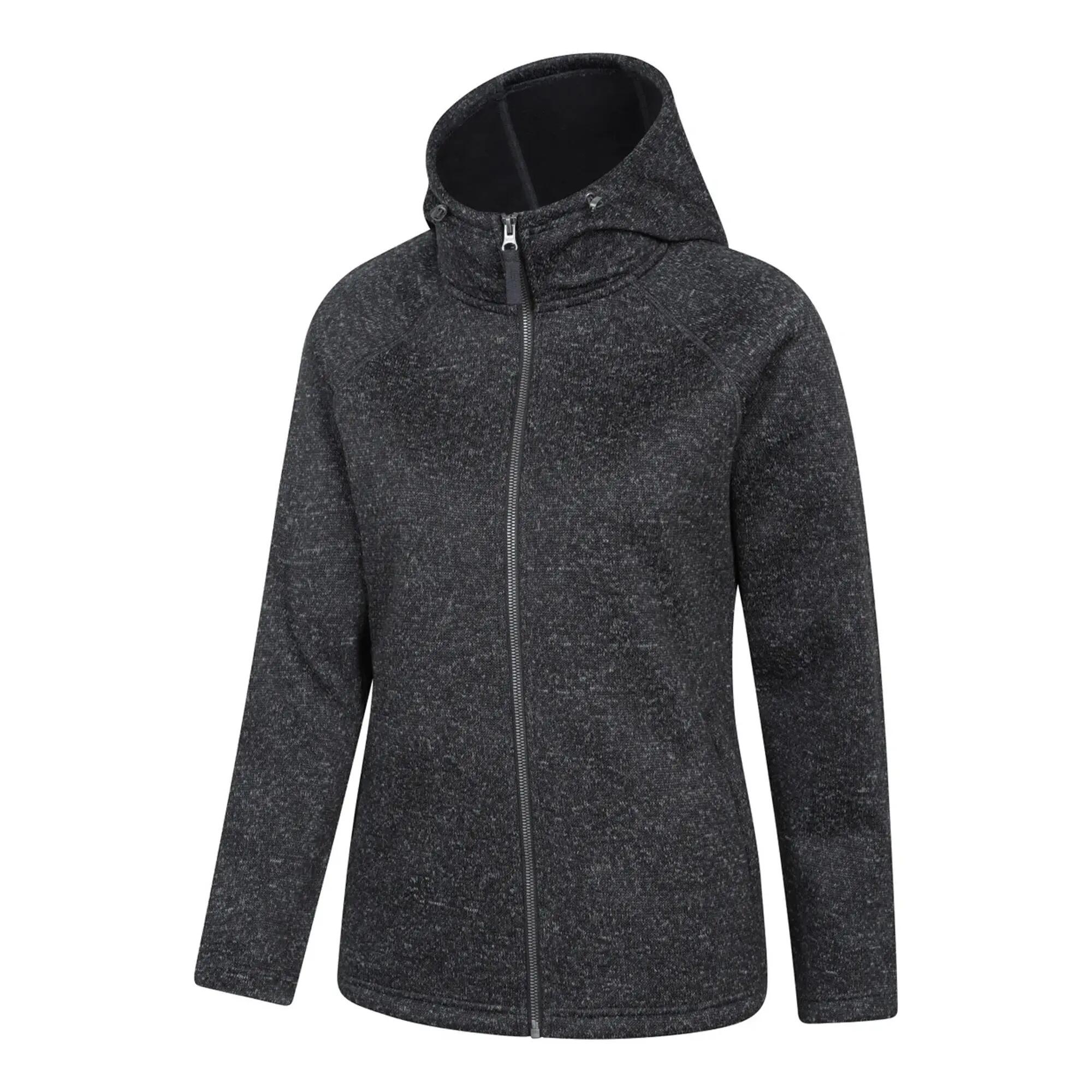 Felpa Con Cappuccio E Zip Intera Donna Mountain Warehouse Nevis Grigio Scuro 3/4