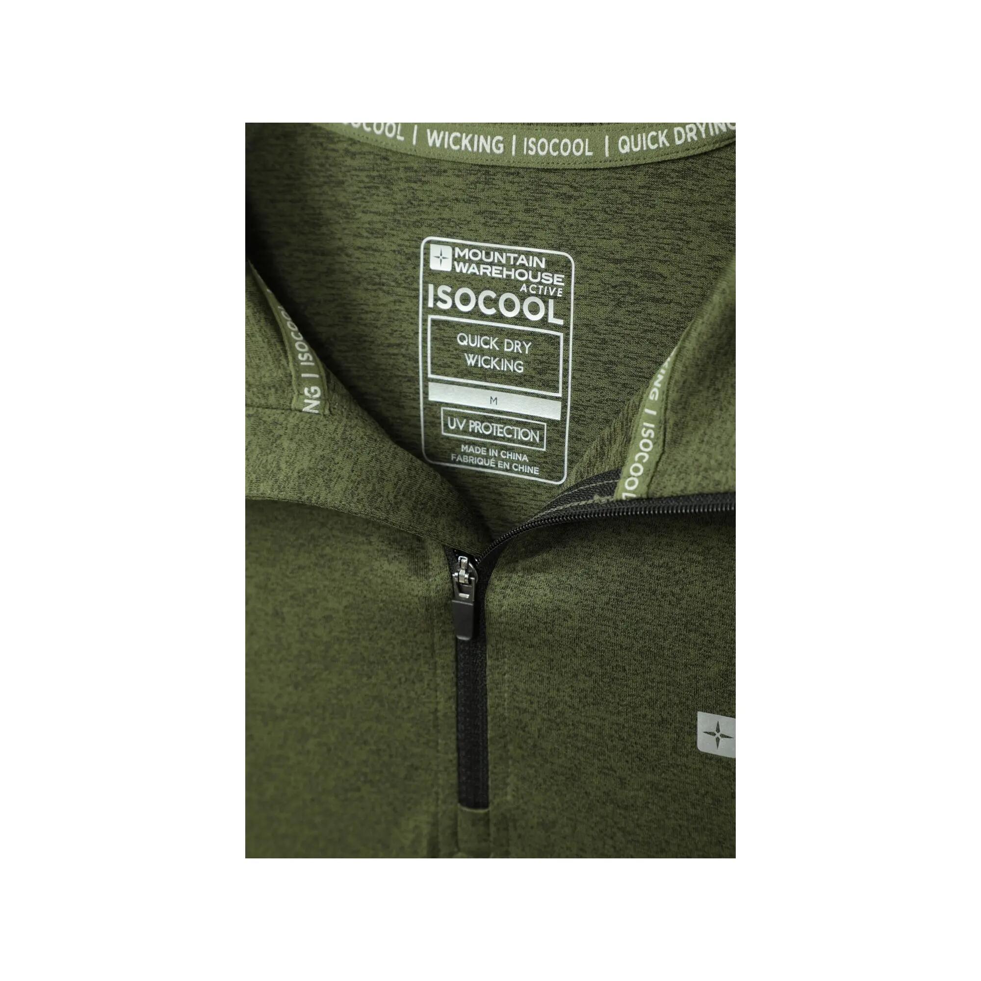 Mens Echo Melange Half Zip Midlayer (Green) 6/6
