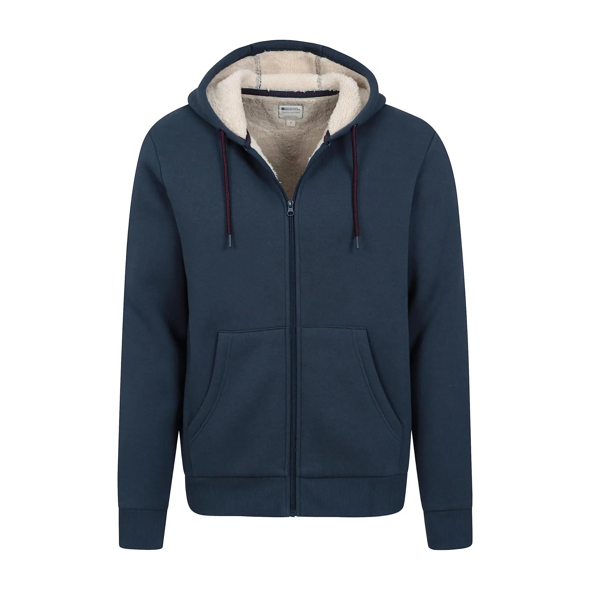 Felpa Con Cappuccio E Zip Intera Foderato Di Borg Uomo Mountain Warehouse Dalton 5/5