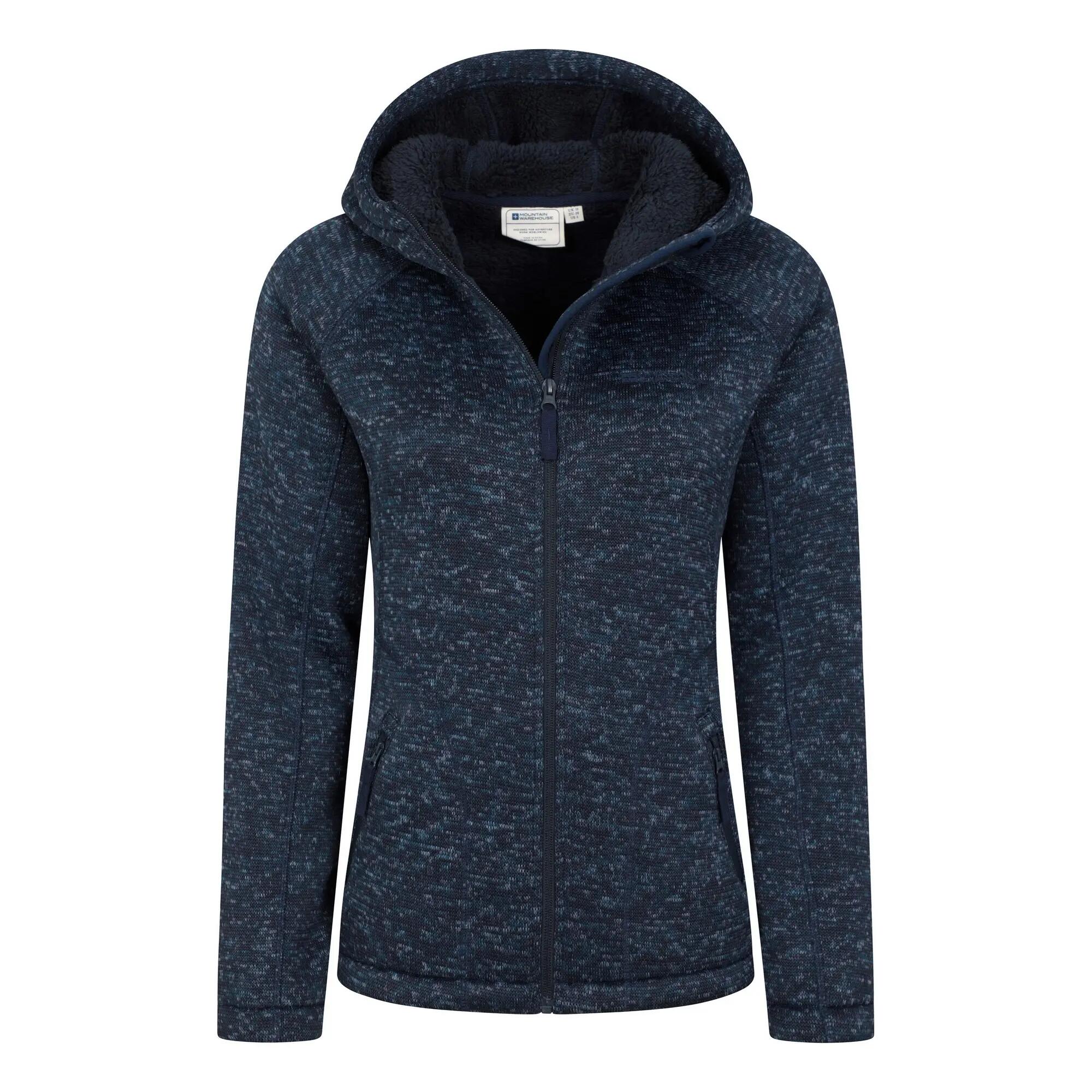 Felpa Con Cappuccio E Zip Intera Donna Mountain Warehouse Nevis Blu Navy 5/5