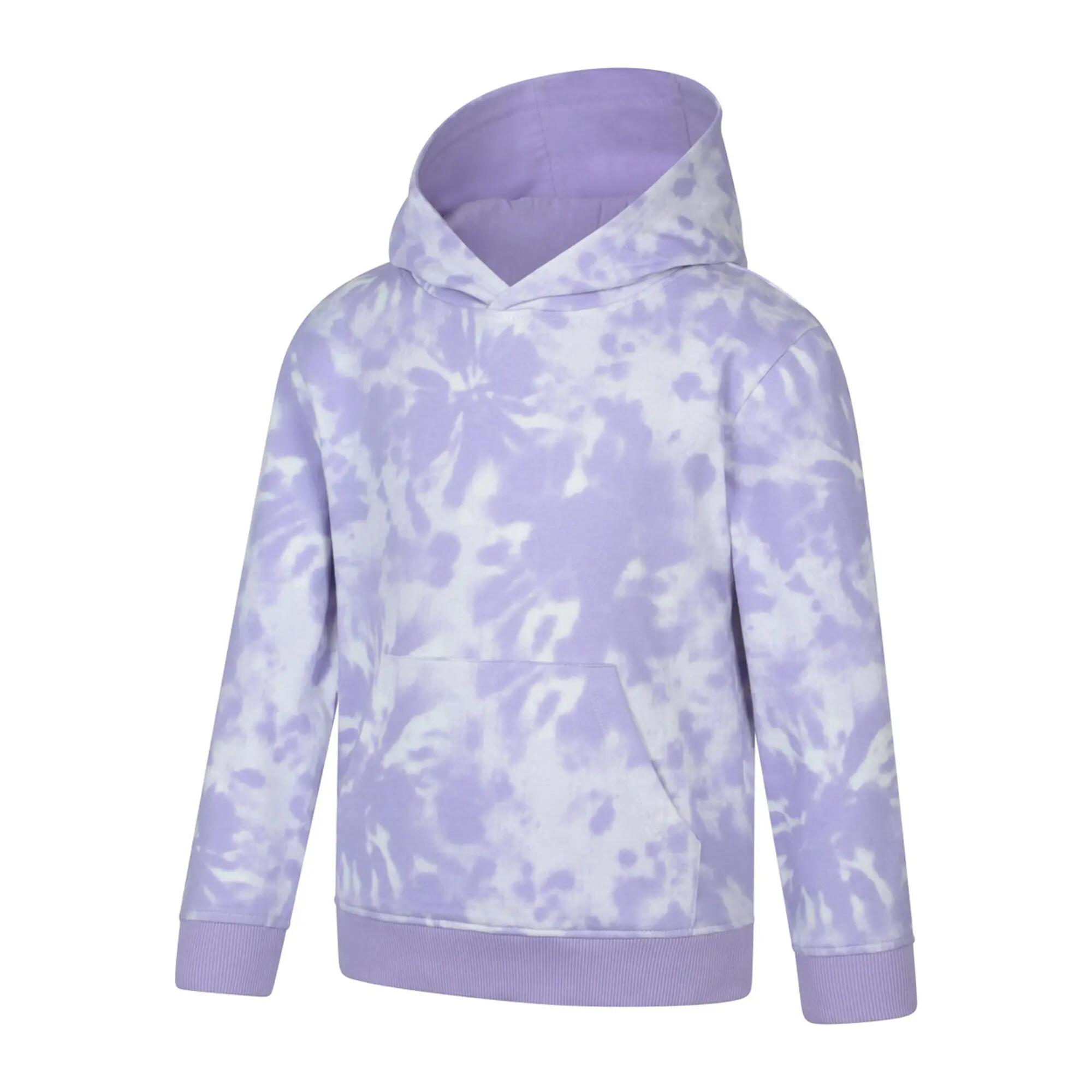 Felpa Con Cappuccio Tie Dye Bambini Mountain Warehouse Viola 3/4