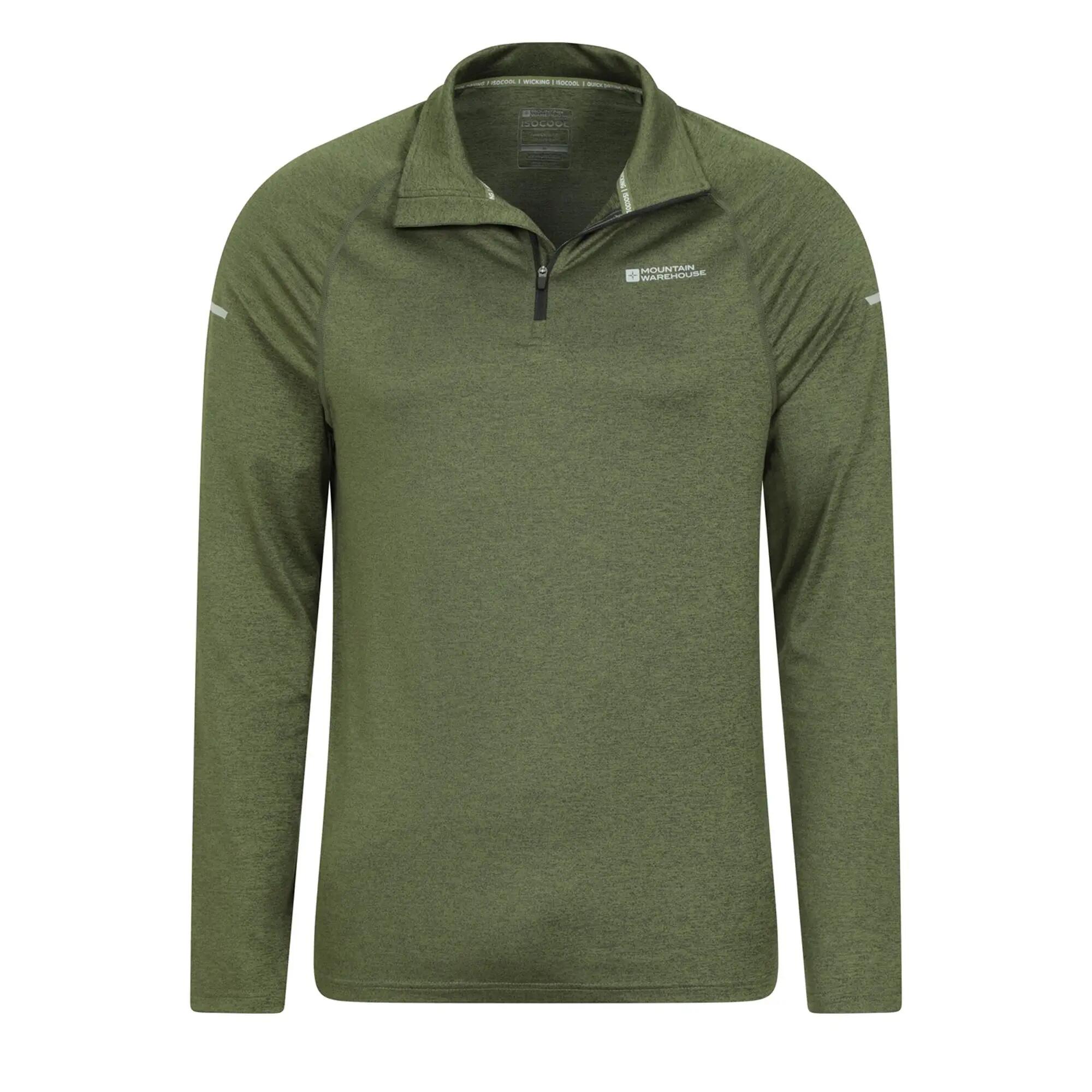 Mens Echo Melange Half Zip Midlayer (Green) 5/6