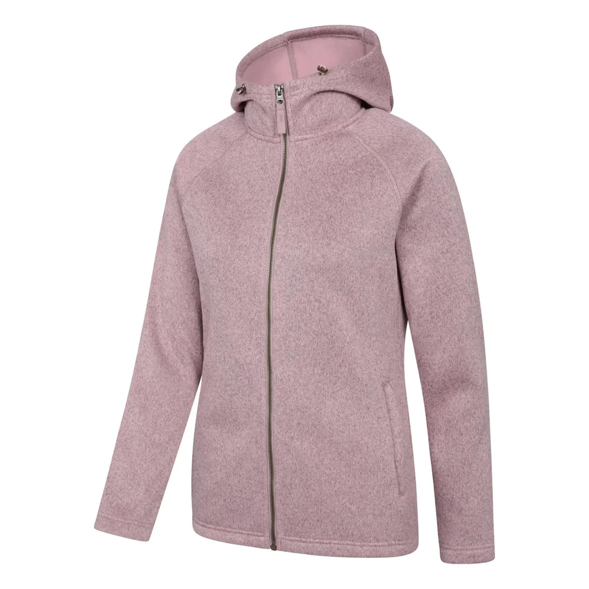 Felpa Con Cappuccio E Zip Intera Donna Mountain Warehouse Nevis Rosa Palido 3/4