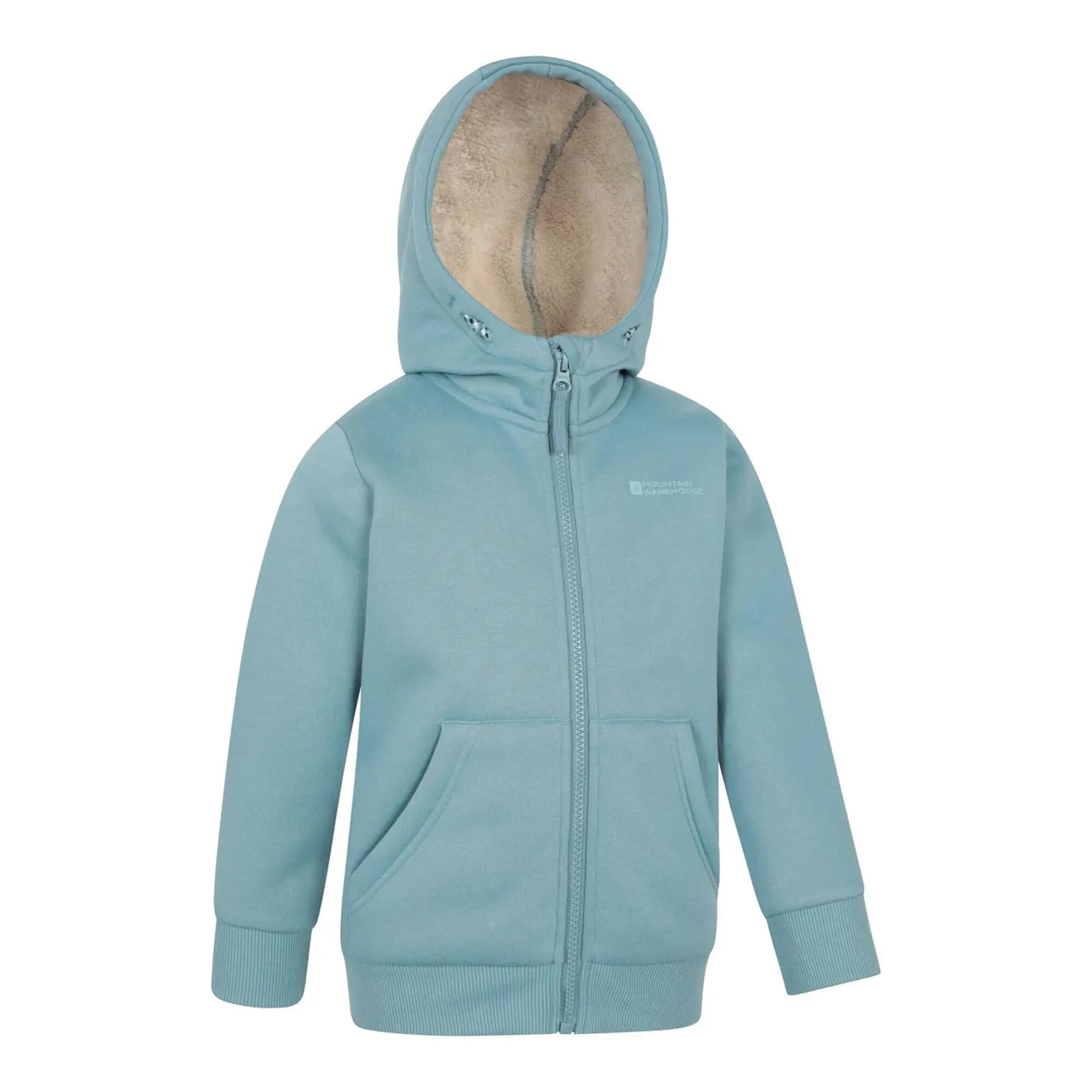 Childrens/Kids Alpine II Full Zip Hoodie (Teal) 4/4