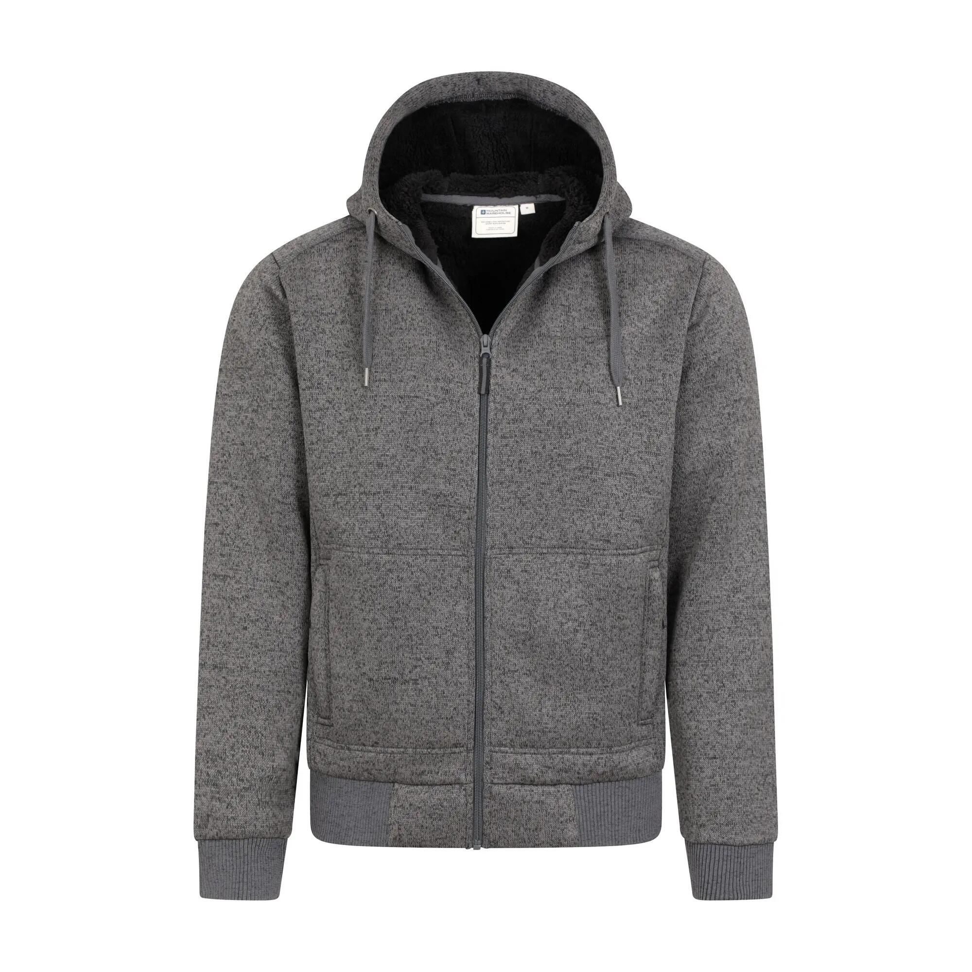 Mens Nevis II Faux Fur Hoodie (Black) 5/5