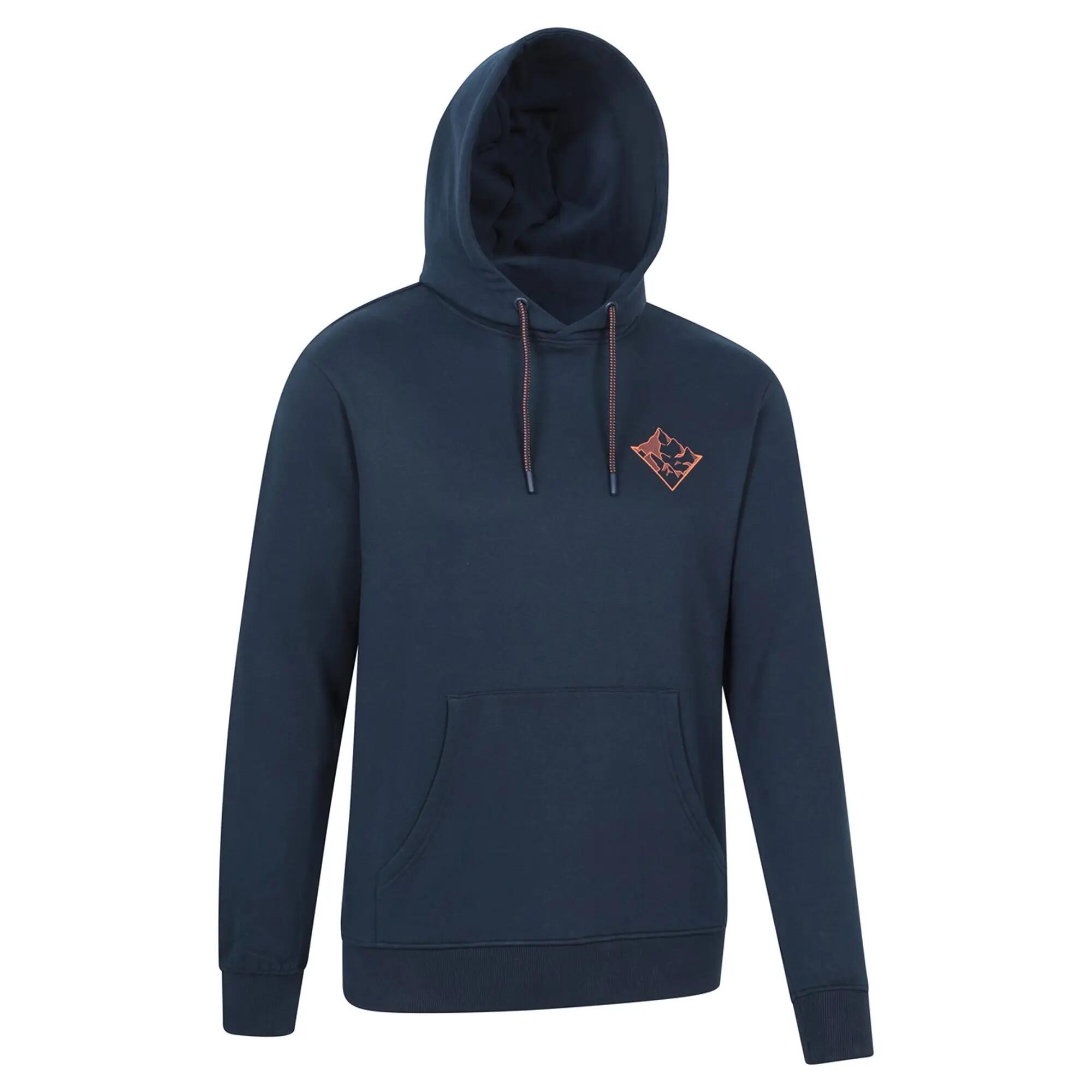 Felpa Con Cappuccio Montagna Uomo Mountain Warehouse 3 Peaks Blu Navy 4/4