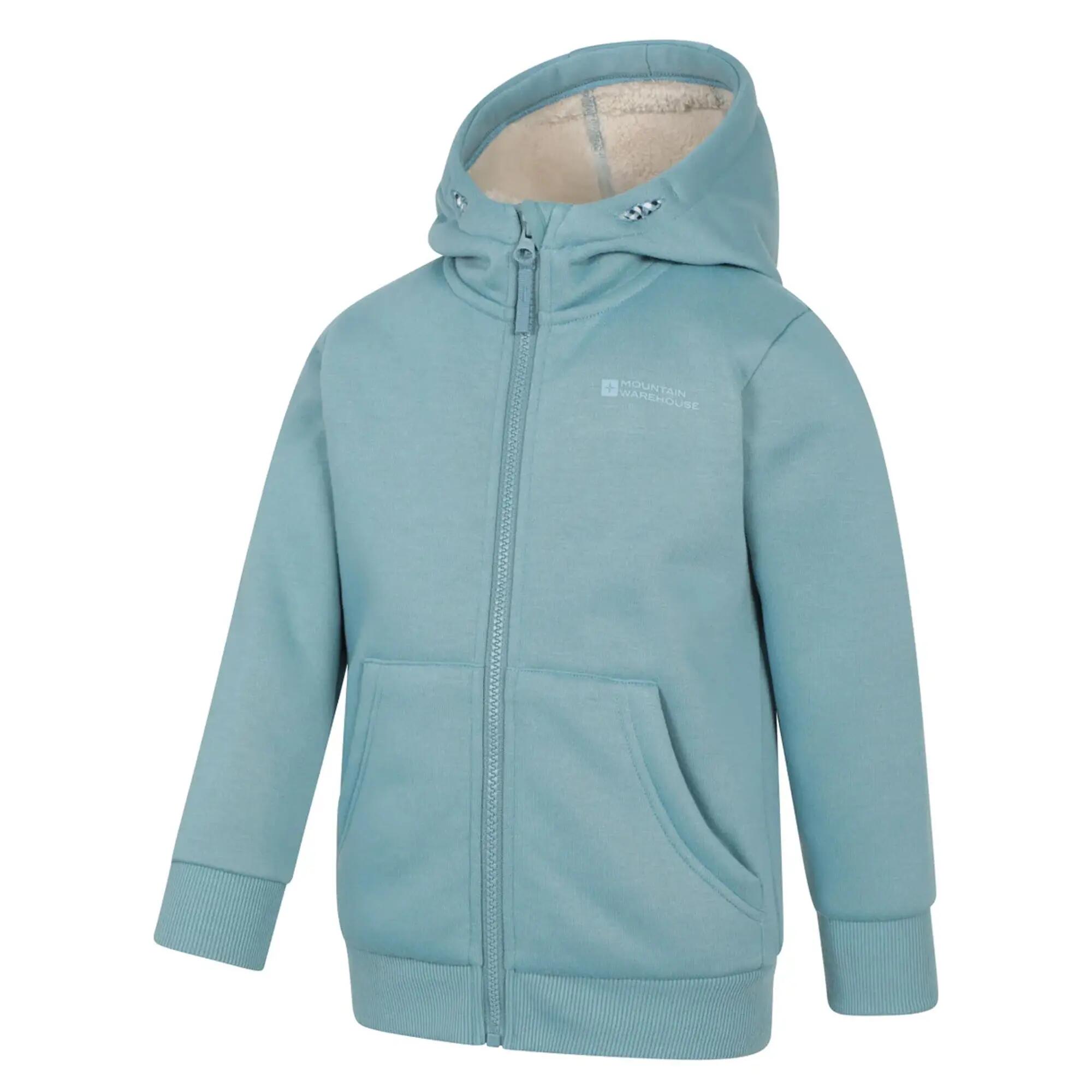 Childrens/Kids Alpine II Full Zip Hoodie (Teal) 3/4